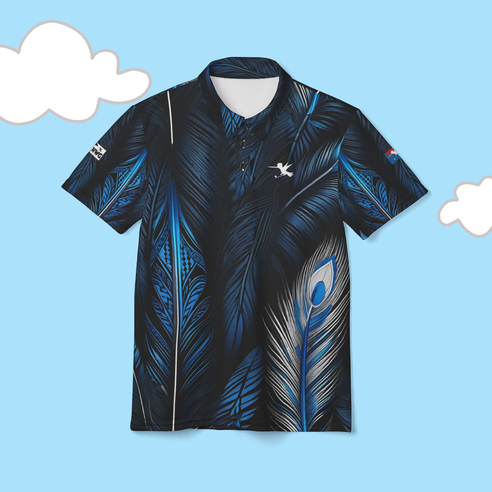 Tribal Feathers Polo Shirt