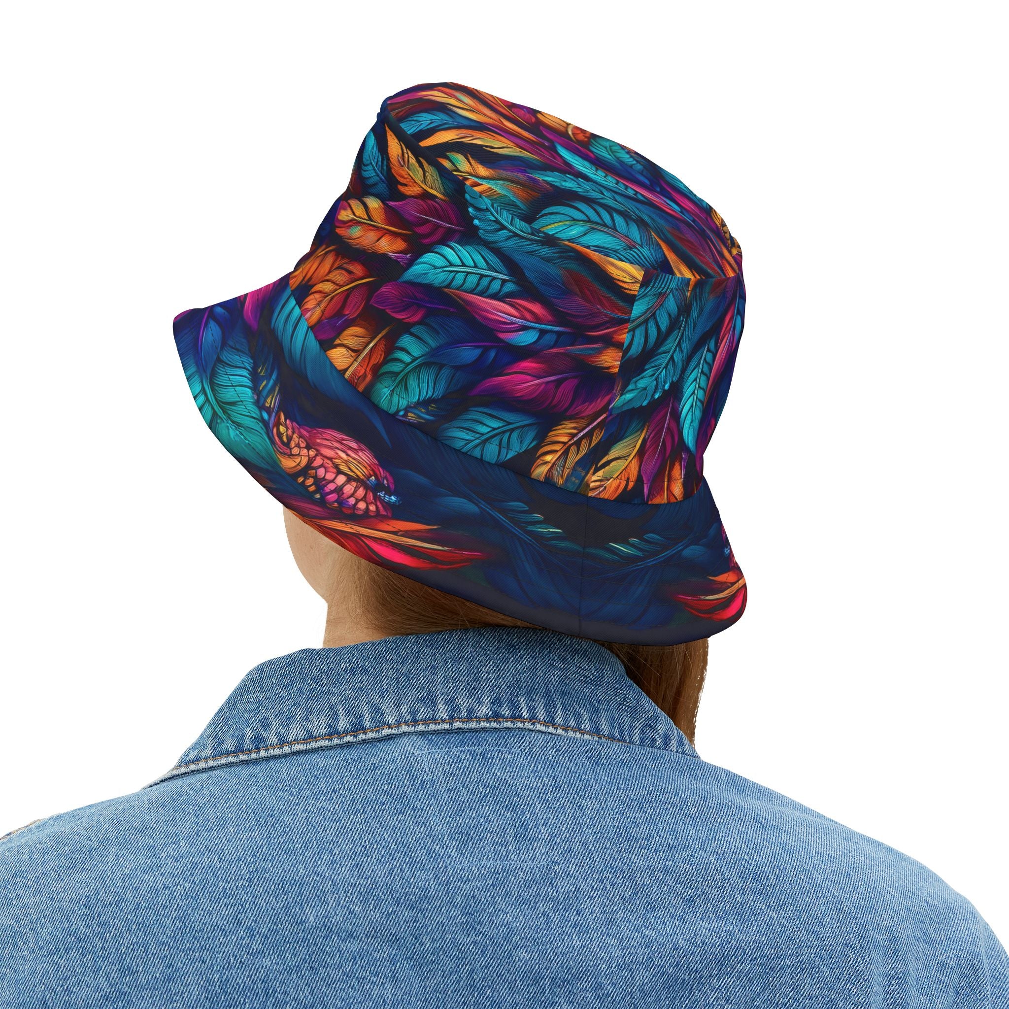 Colorful Feathers Nunchucks Bucket Hat