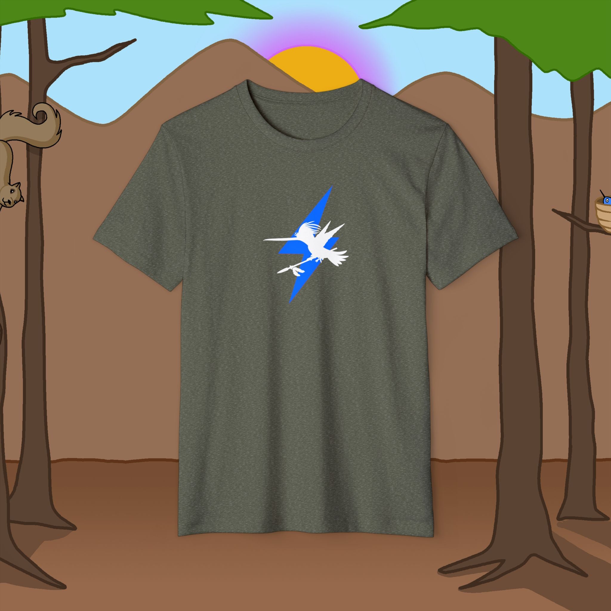 Lightening bolt Spear Recycled Organic Loose Fit T-Shirt