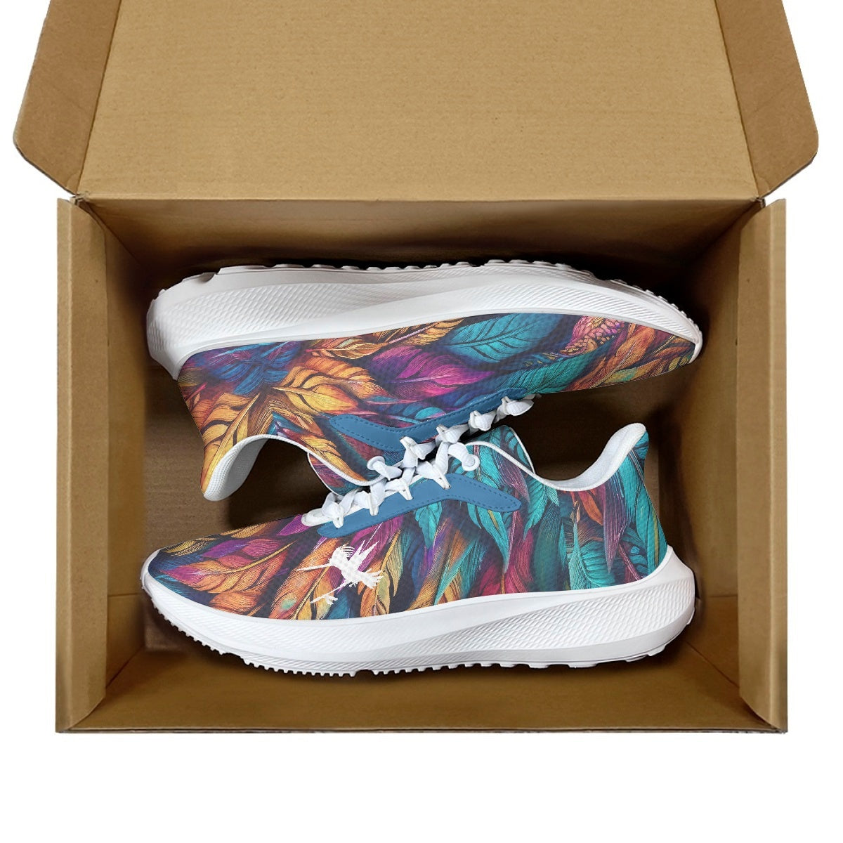 Colorful Feathers Running Shoes