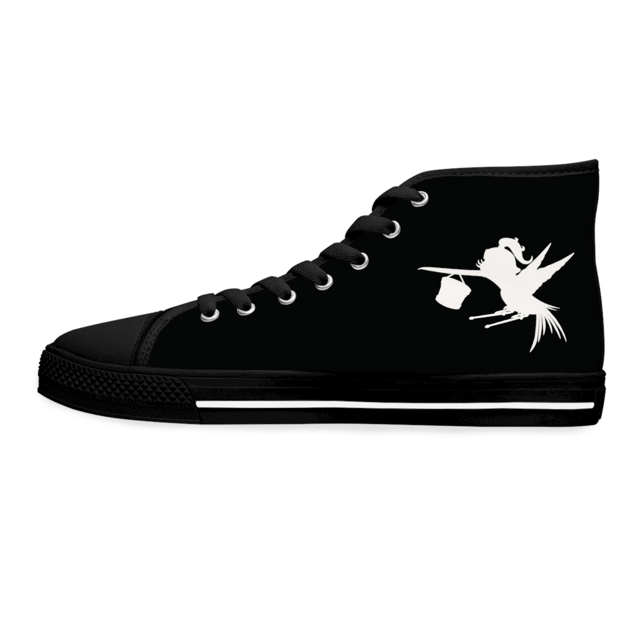 Rock Drummer Girl Women's High Top Sneakers