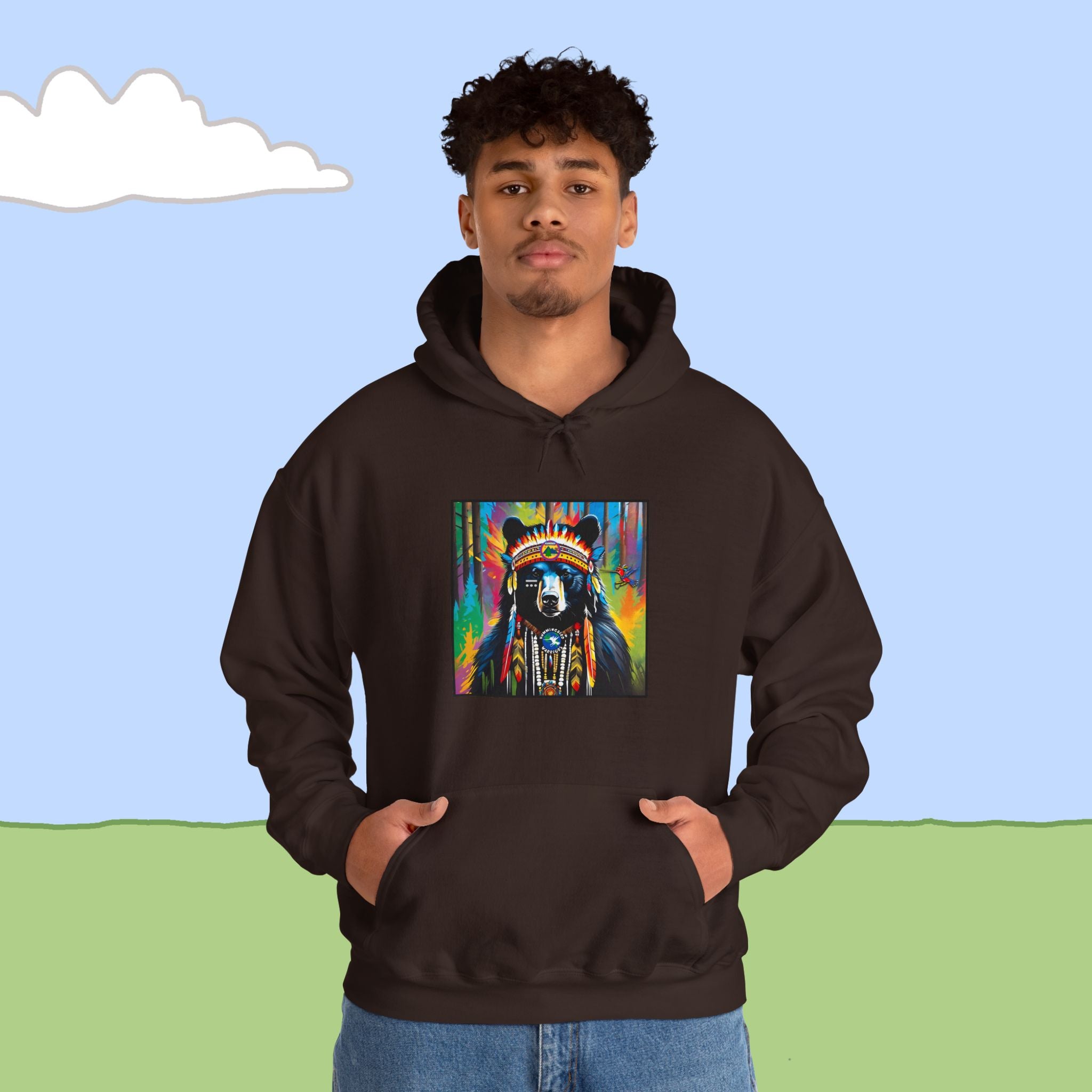 Black Bear  Heavy Blend™ Hooded Sweatshirt