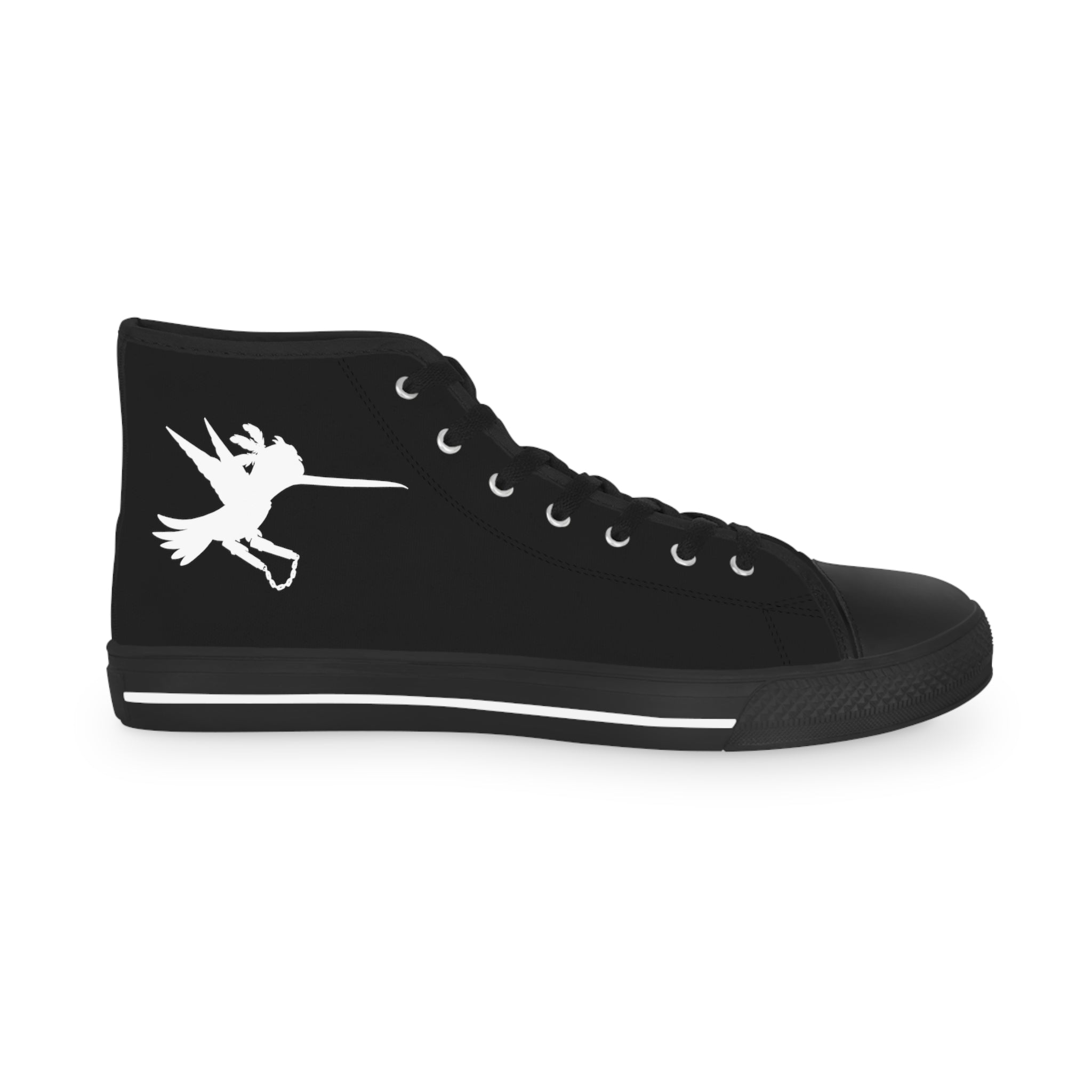 Black Nunchucks Men's High Top Sneakers