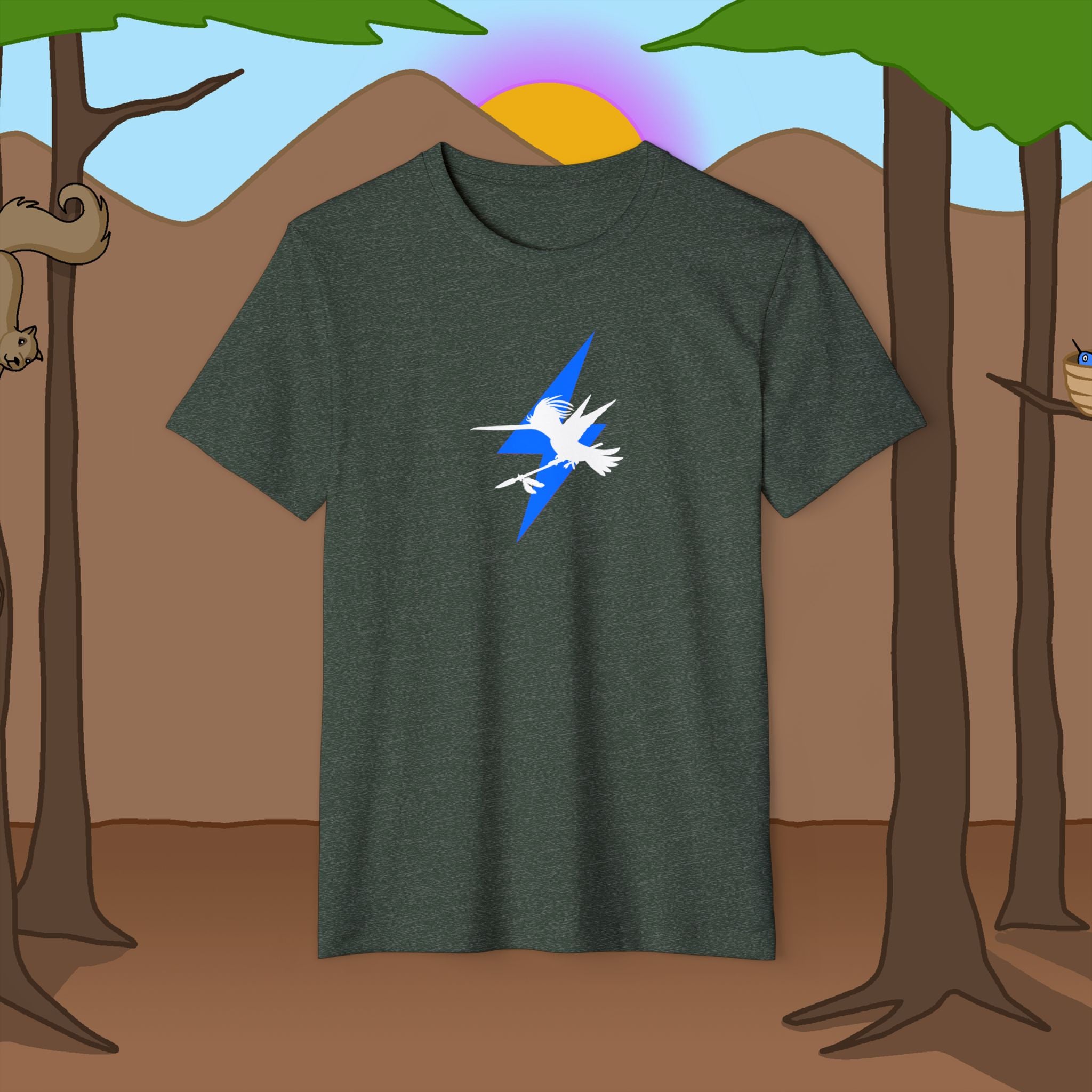 Lightening bolt Spear Recycled Organic Loose Fit T-Shirt