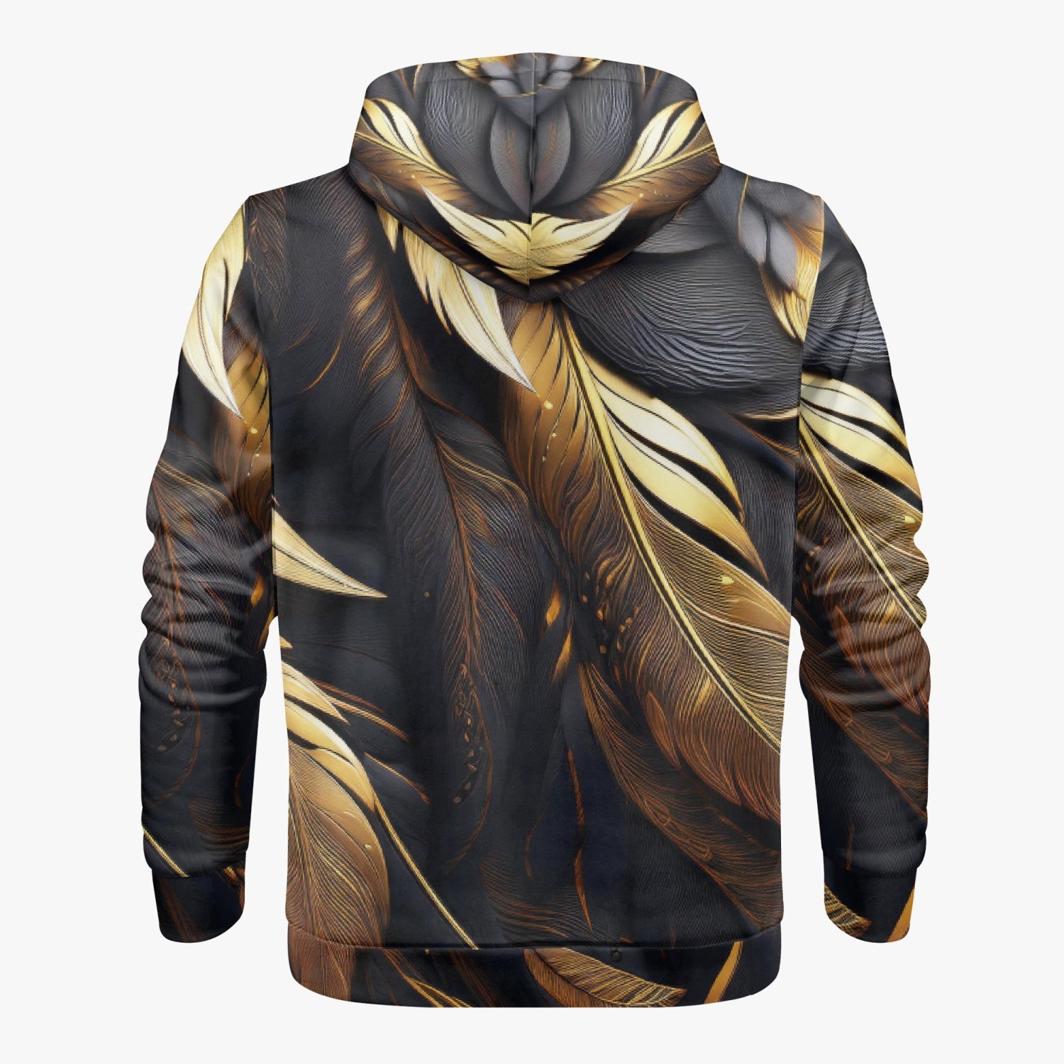 Golden Feathers Zip Up Hoodie