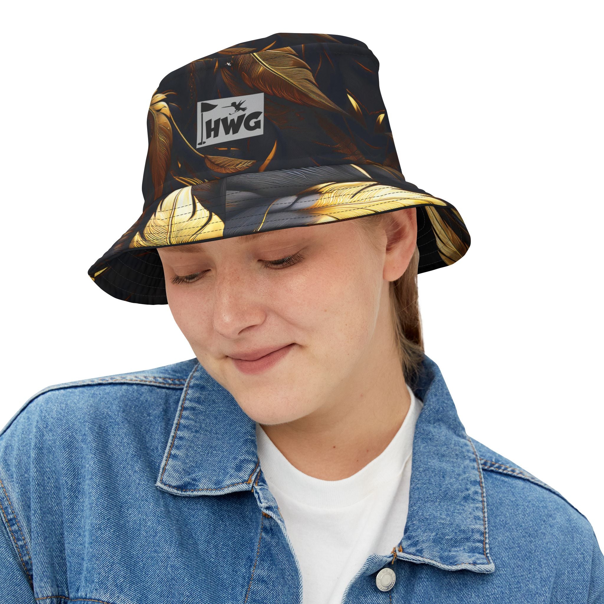 Golden Feathers Golf Bucket Hat