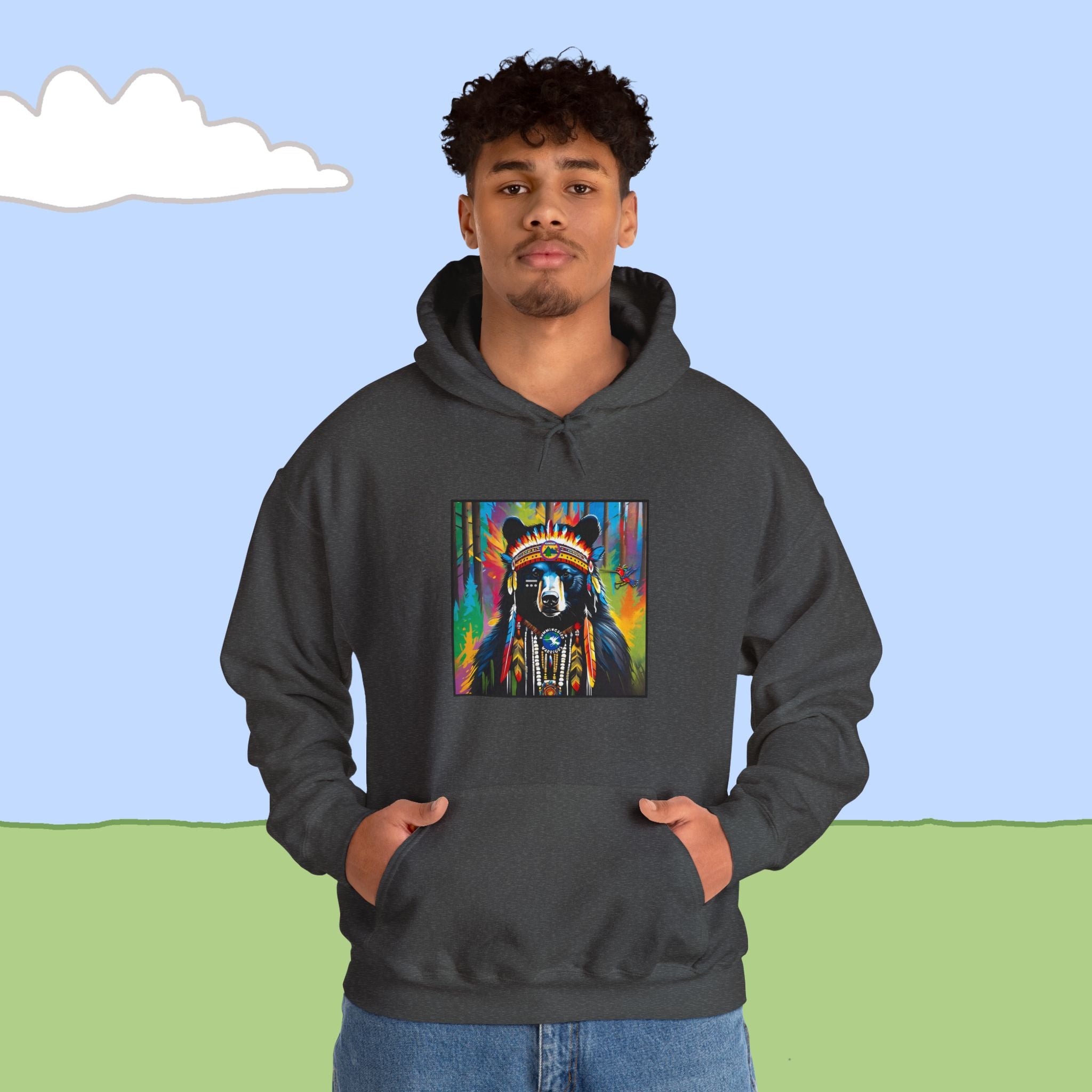 Black Bear  Heavy Blend™ Hooded Sweatshirt