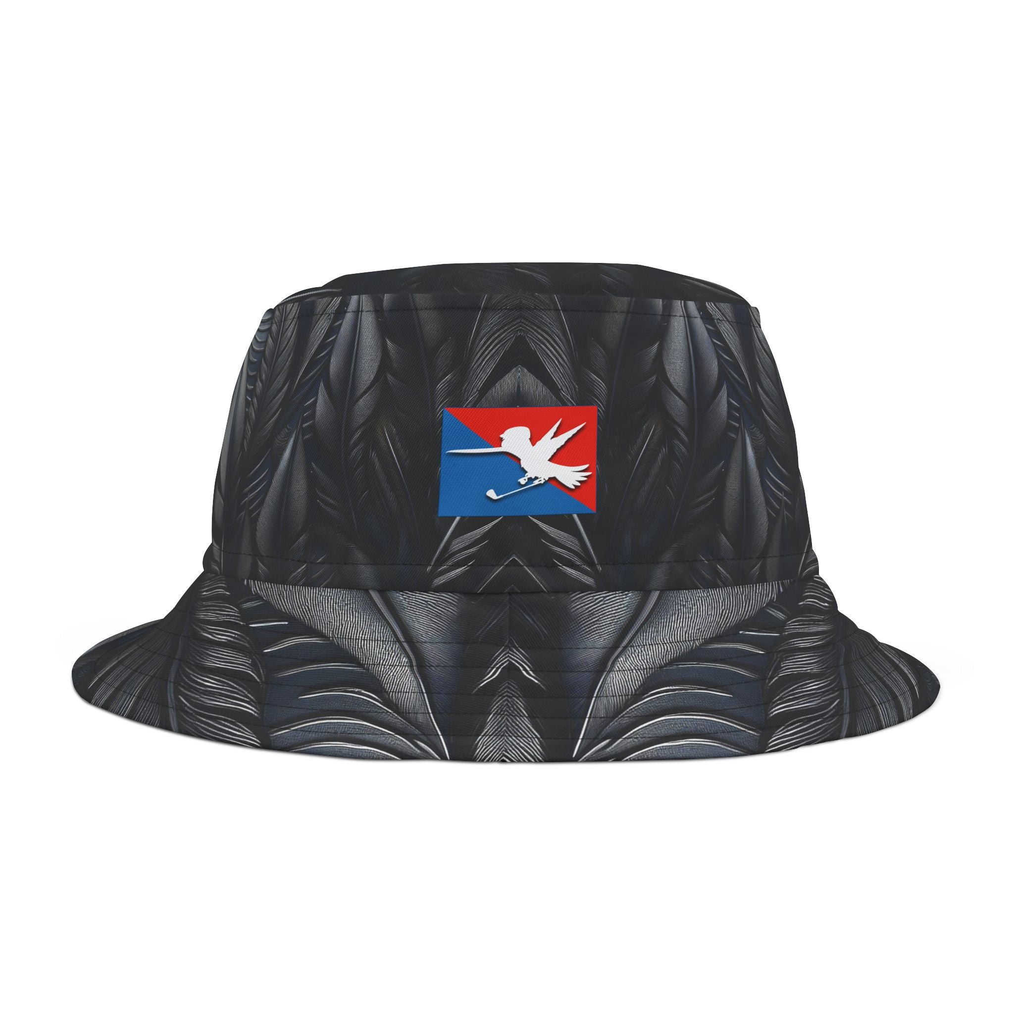 Black Tribal Feathers Golf Bucket Hat