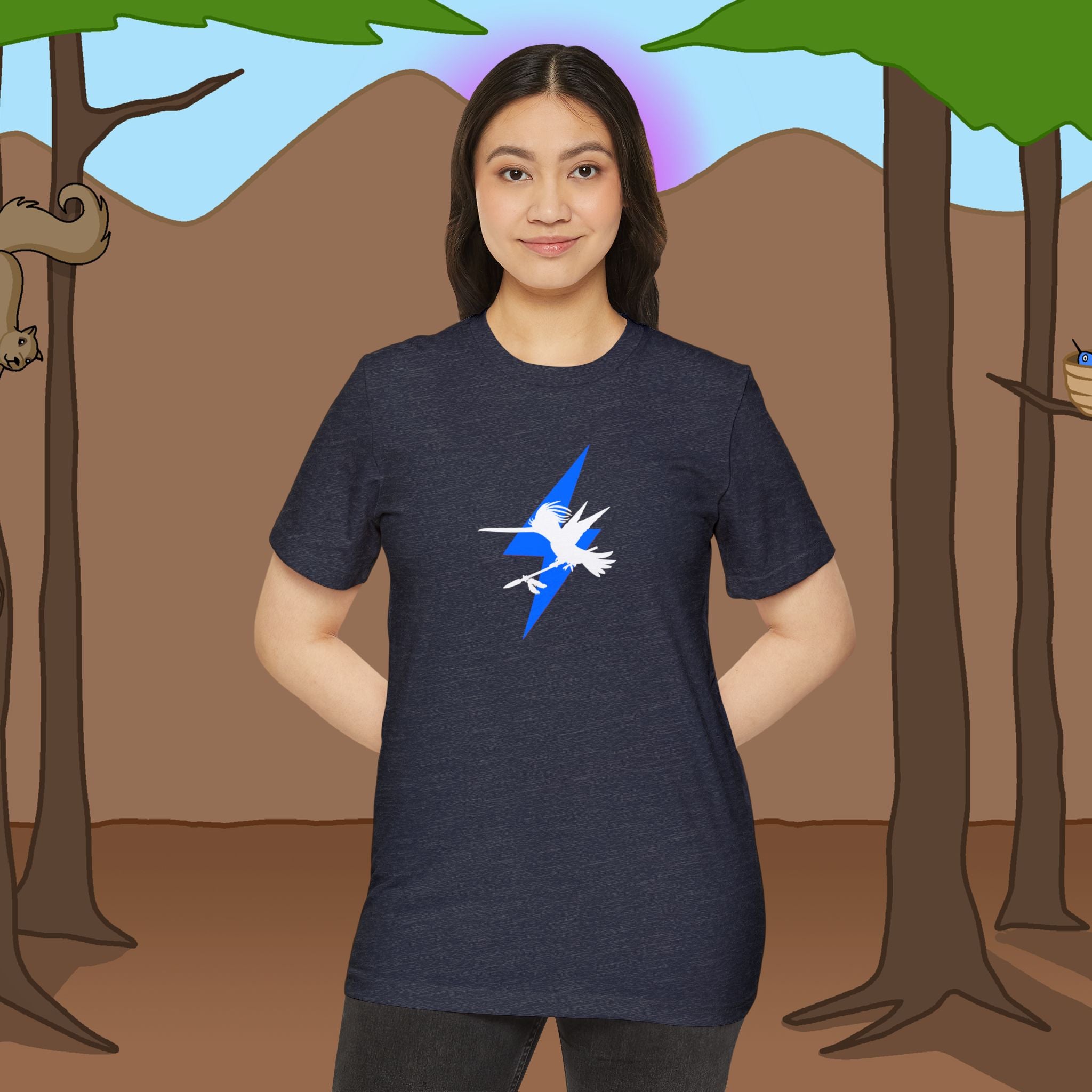 Lightening bolt Spear Recycled Organic Loose Fit T-Shirt