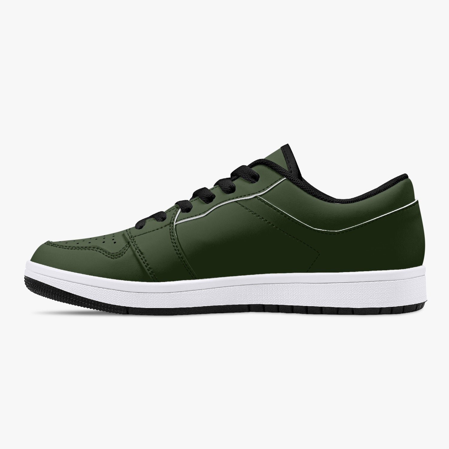 Green Nunchucks Low-Top Leather Sneakers