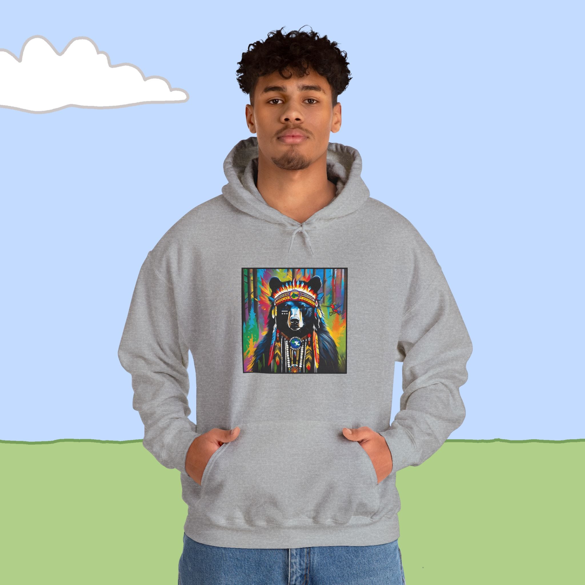 Black Bear  Heavy Blend™ Hooded Sweatshirt