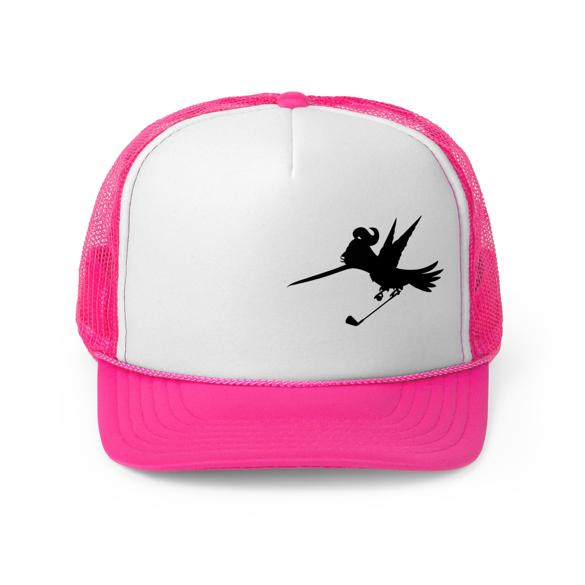 Golf Girl Silhouette Trucker Caps