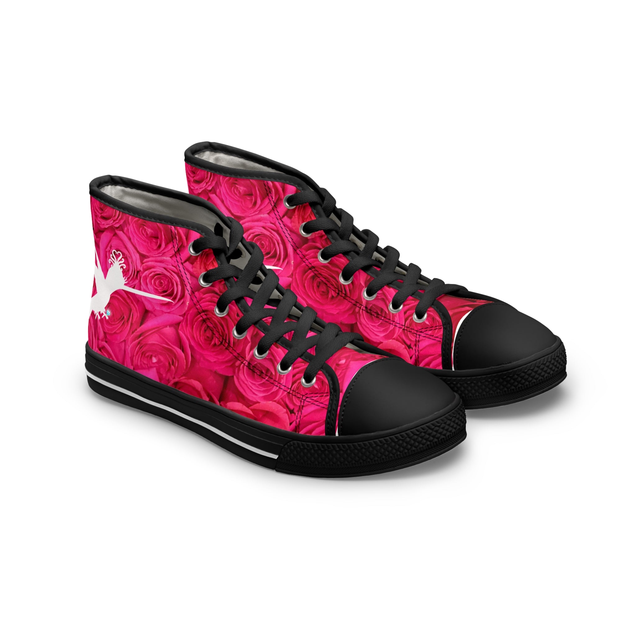 Diamond Ring Roses Women's High Top Sneakers