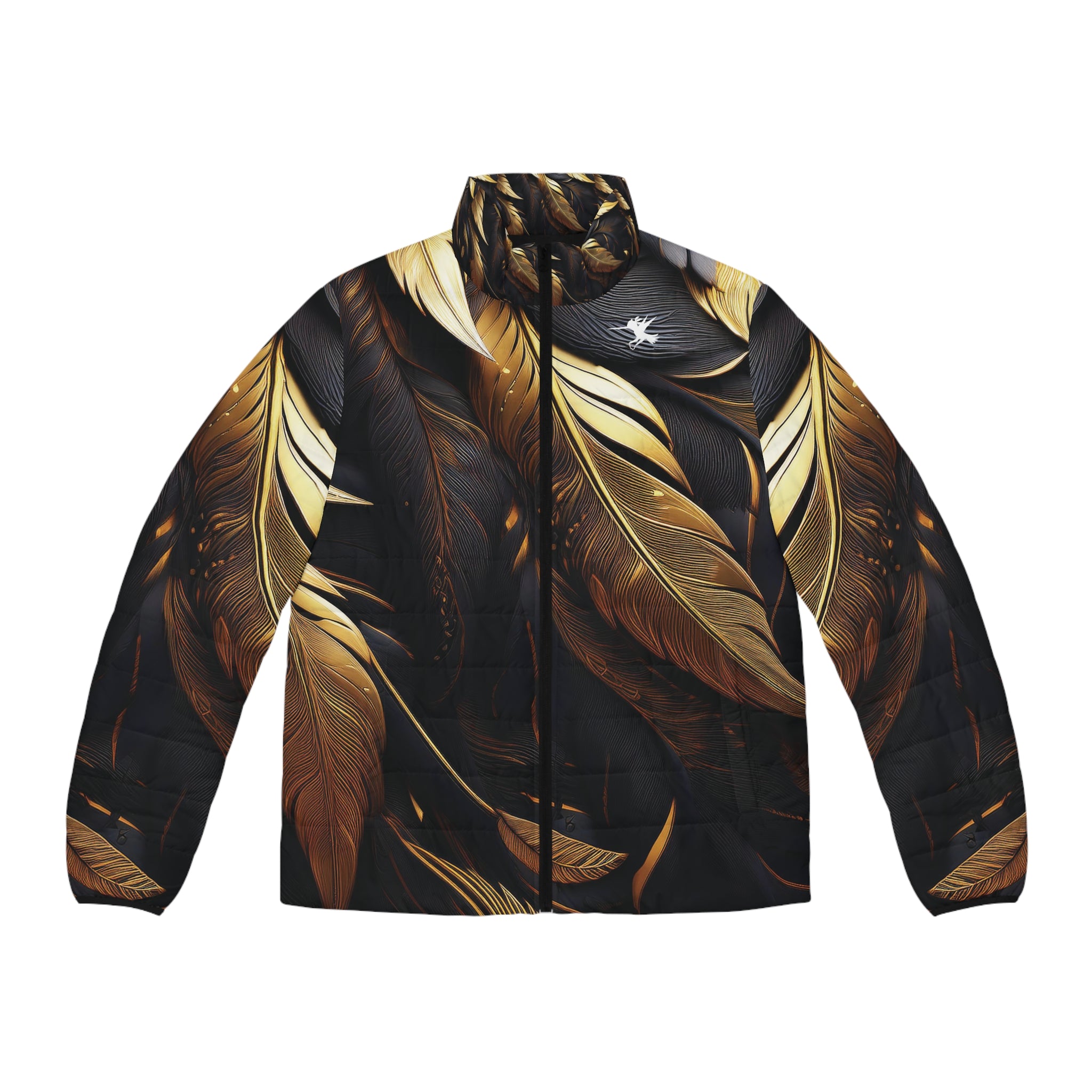 Golden Feathers Puffer Jacket