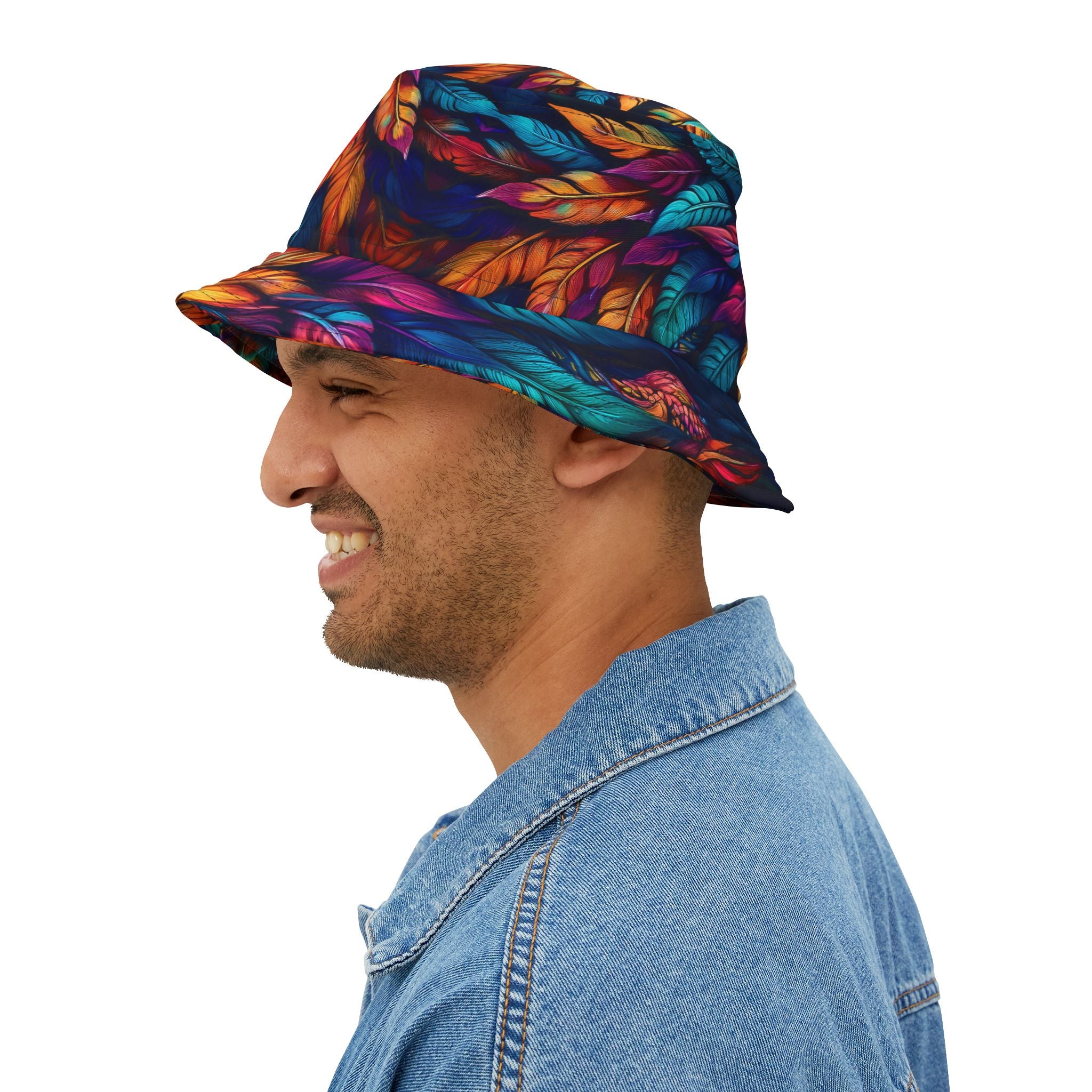 Colorful Feathers Nunchucks Bucket Hat