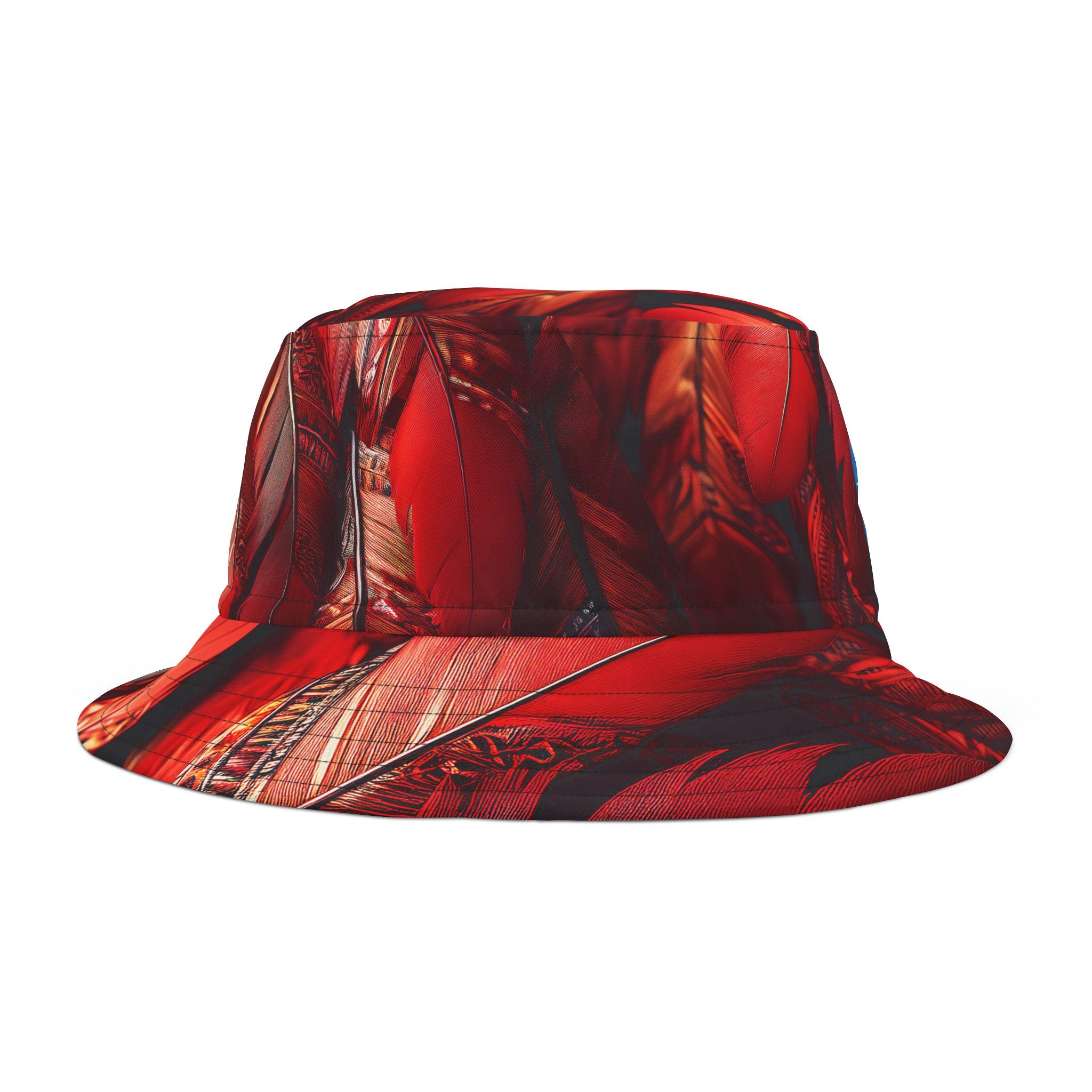 Red Tribal Feathers Golf Bucket Hat