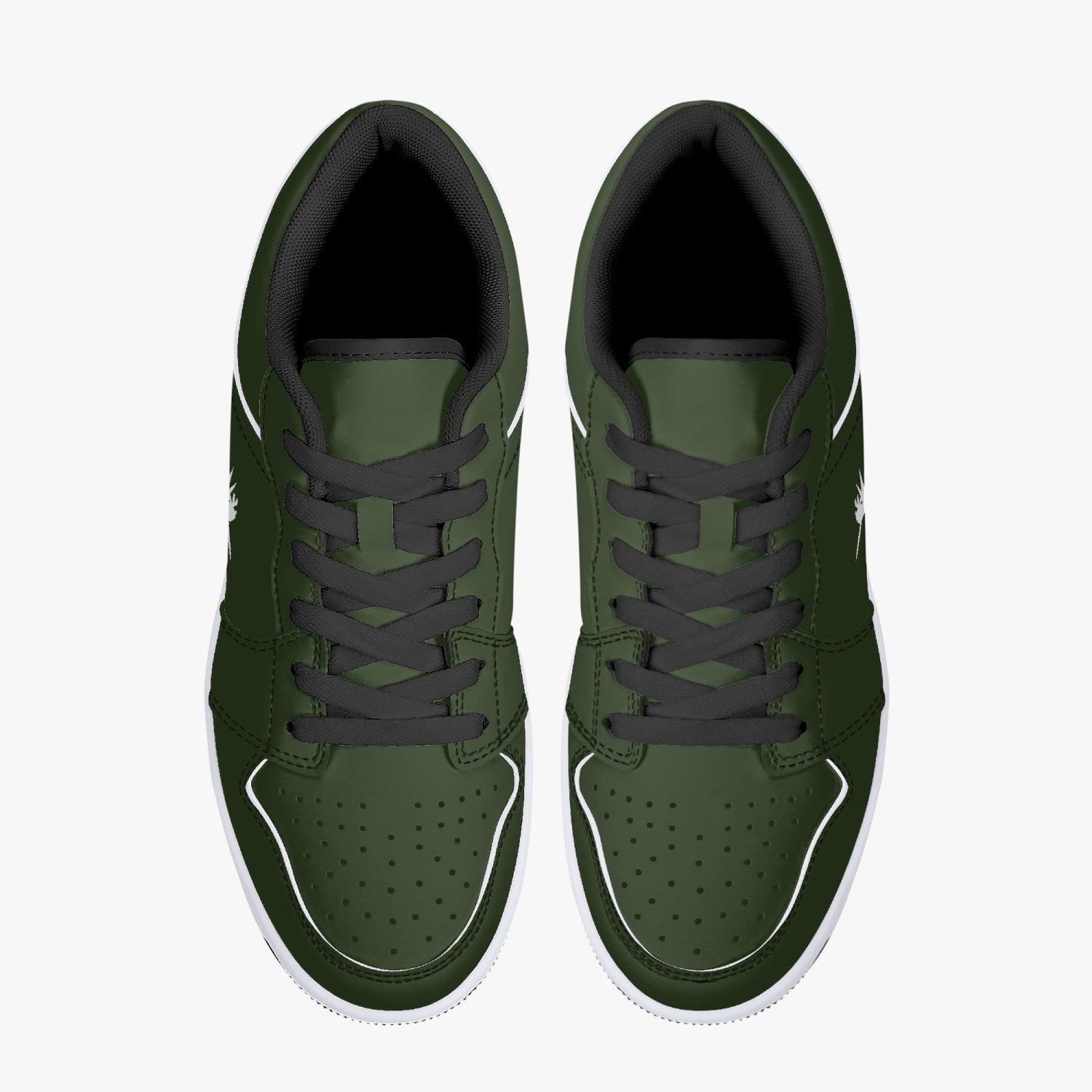 Green Nunchucks Low-Top Leather Sneakers