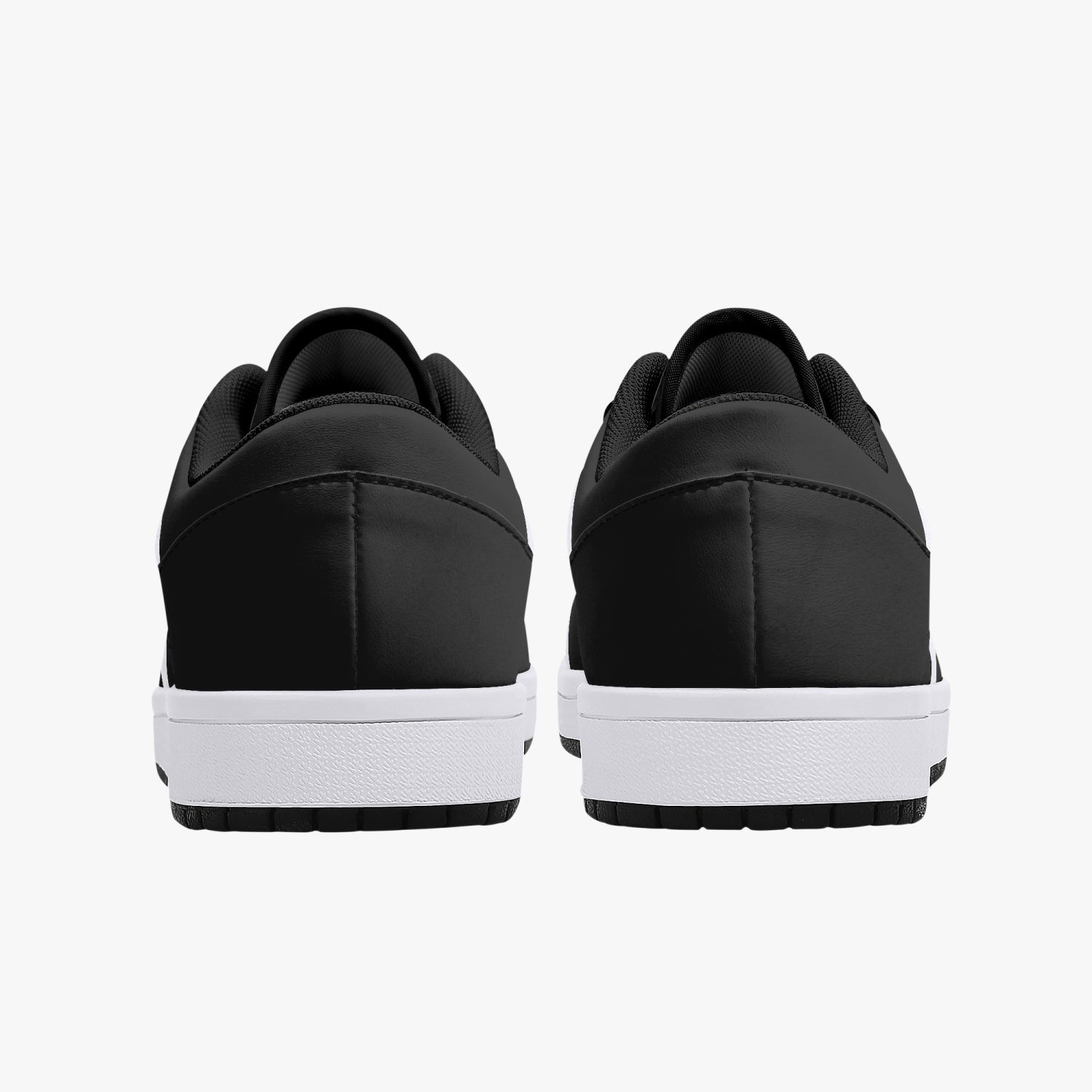 Black Nunchucks Low-Top Leather Sneakers