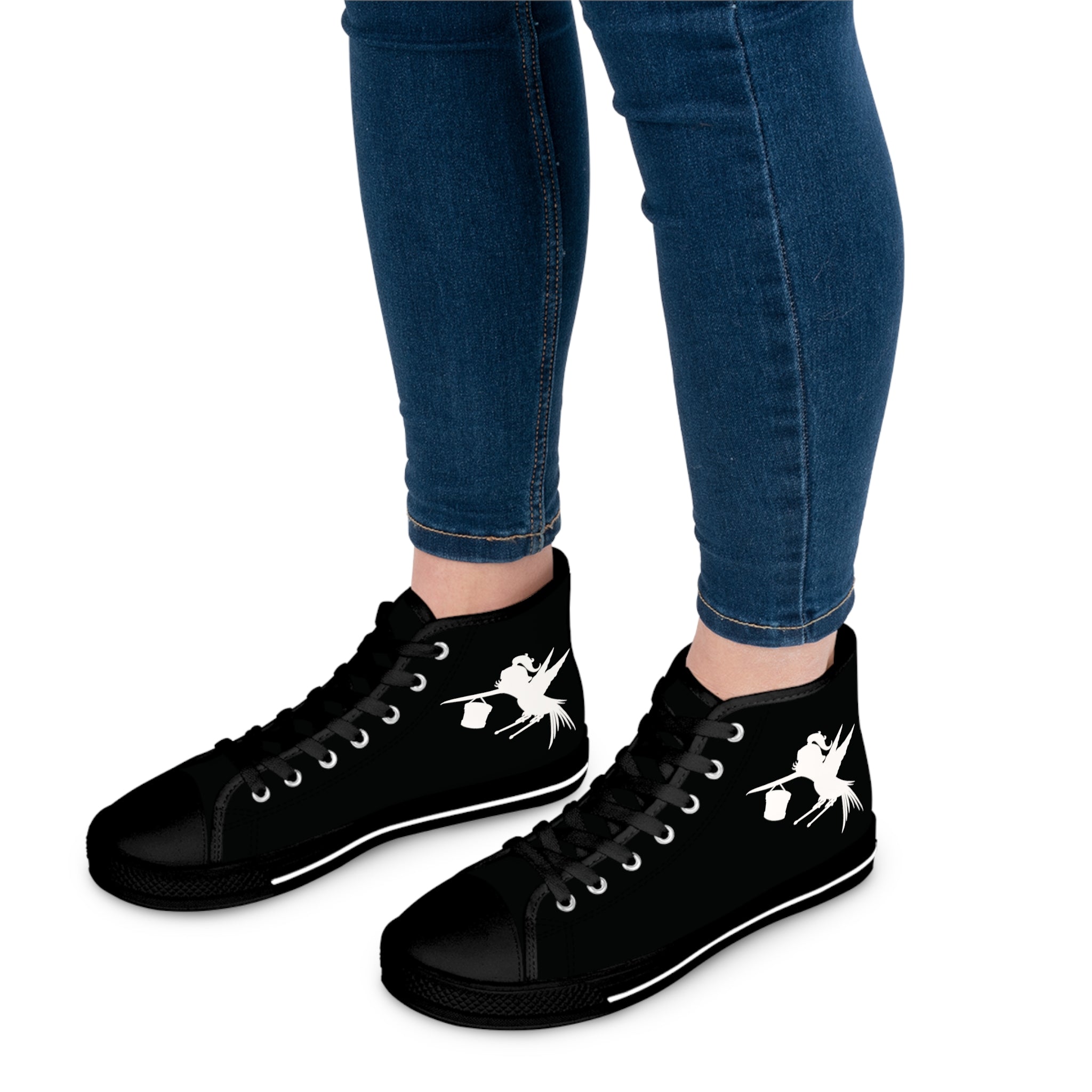 Rock Drummer Girl Women's High Top Sneakers