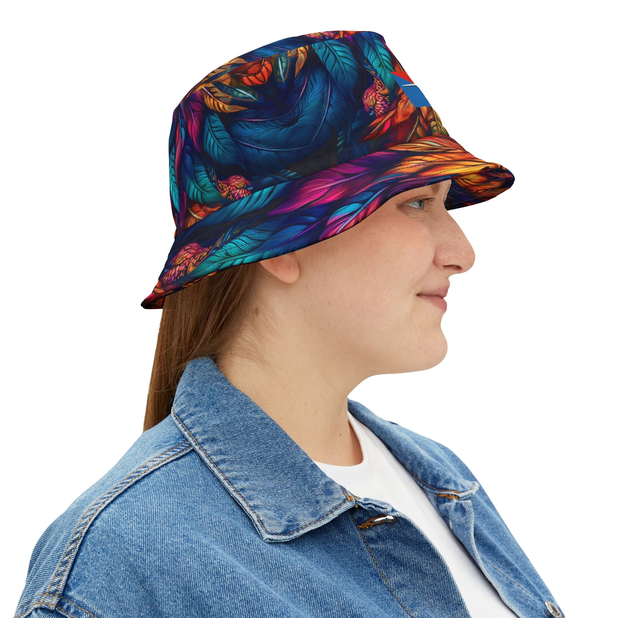 Colorful Feathers Nunchucks Bucket Hat