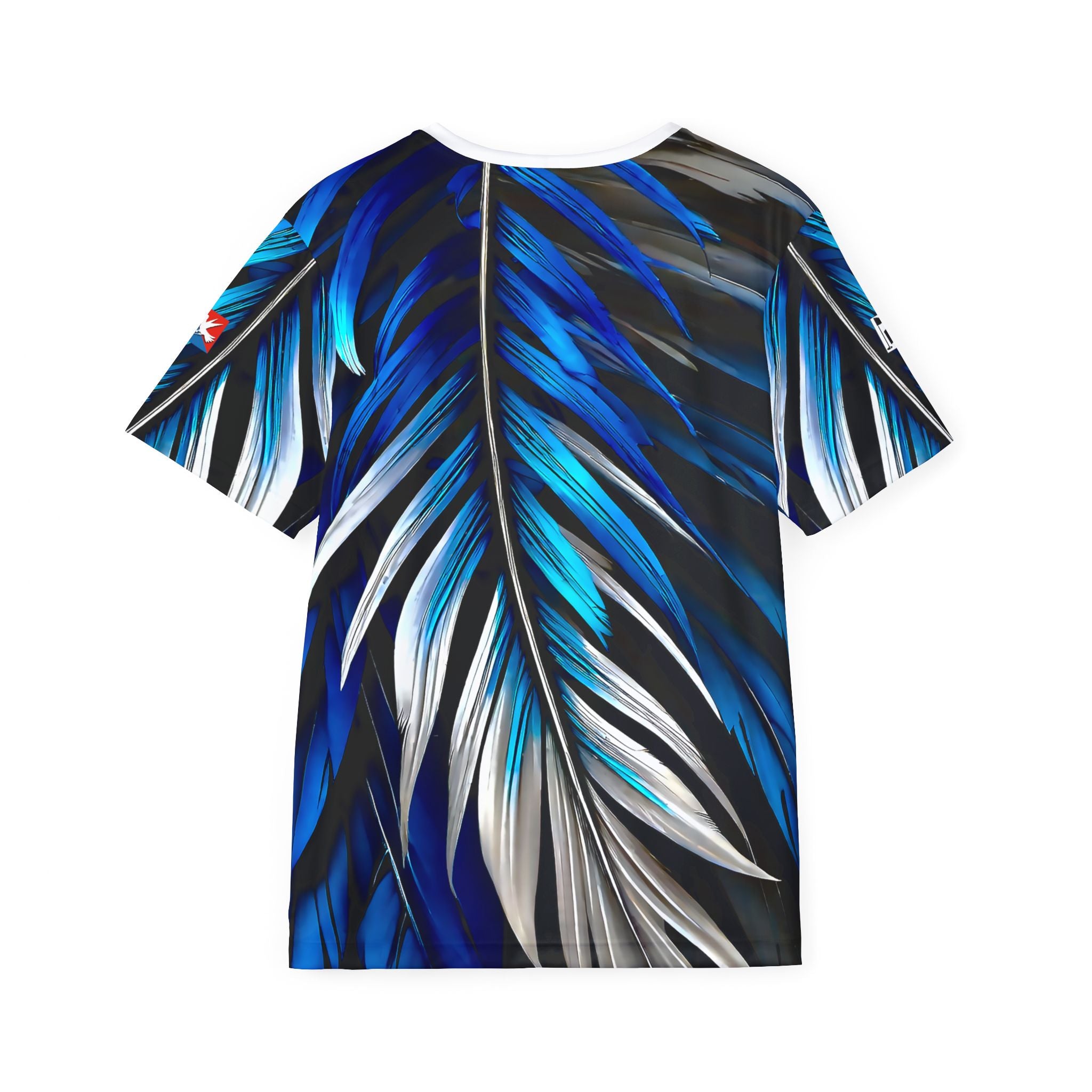 Blue White Feathers Golf Sports Jersey