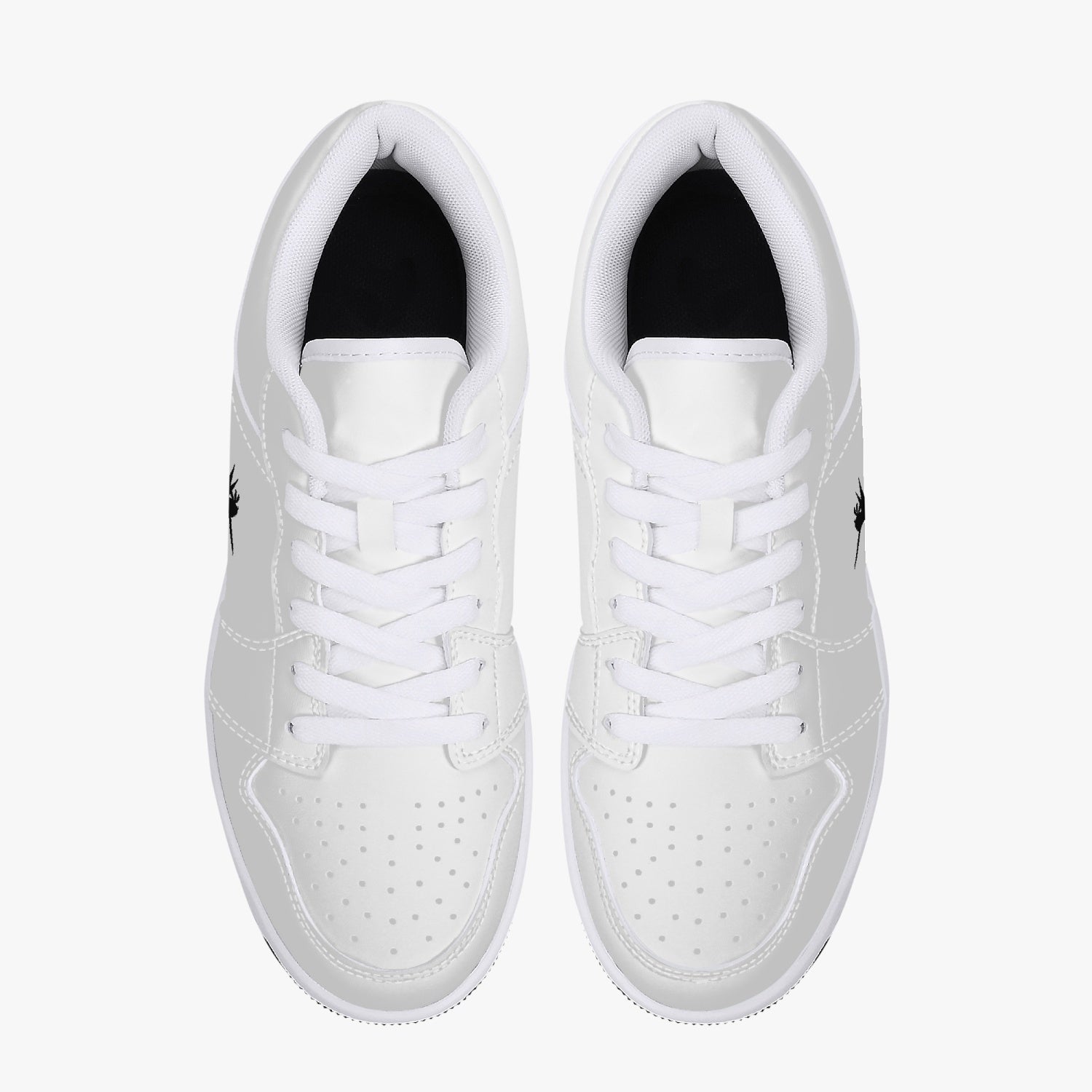 White Nunchucks Low-Top Leather Sneakers