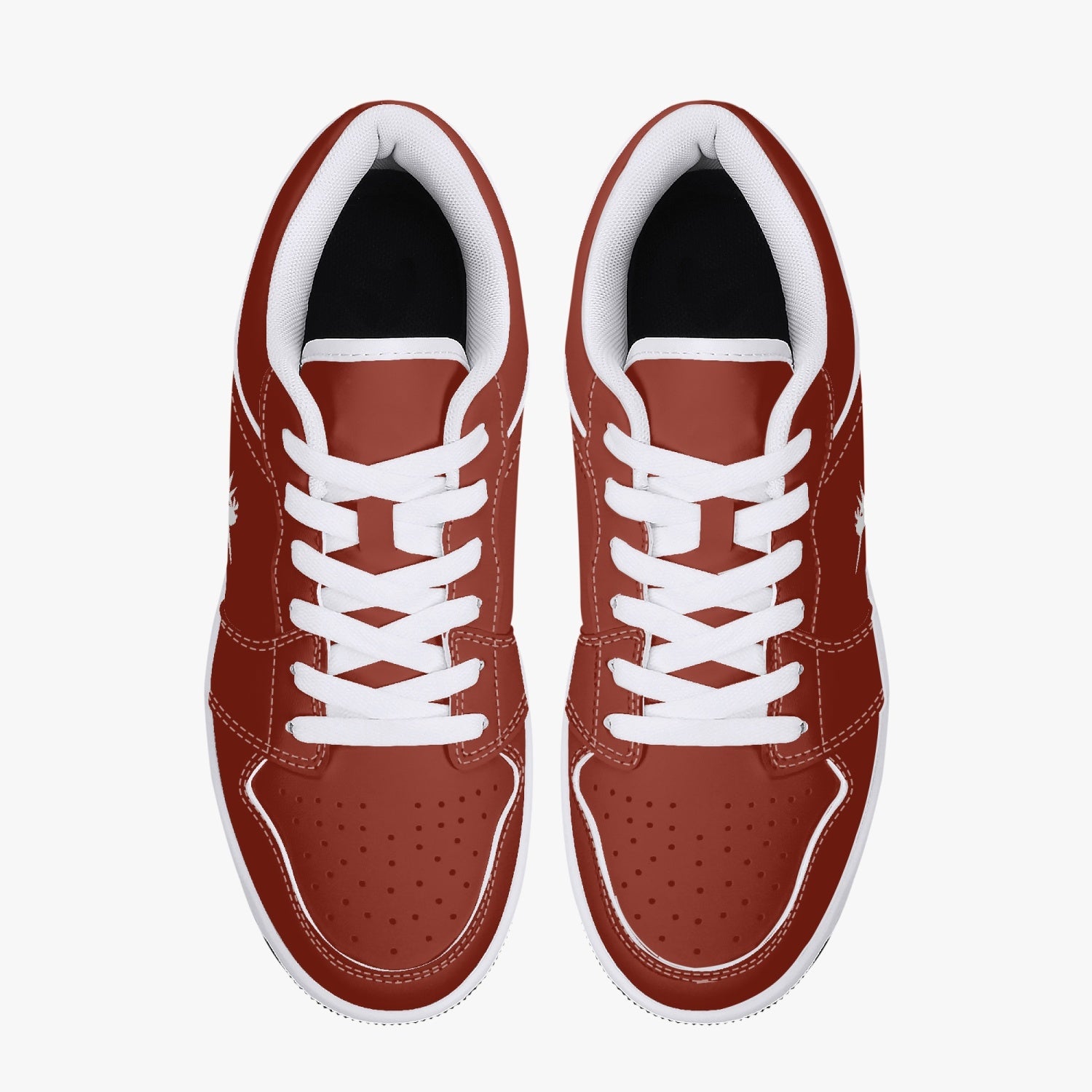 Red Nunchucks Low-Top Leather Sneakers