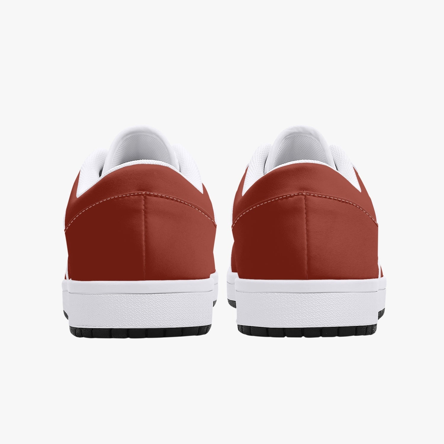 Red Nunchucks Low-Top Leather Sneakers