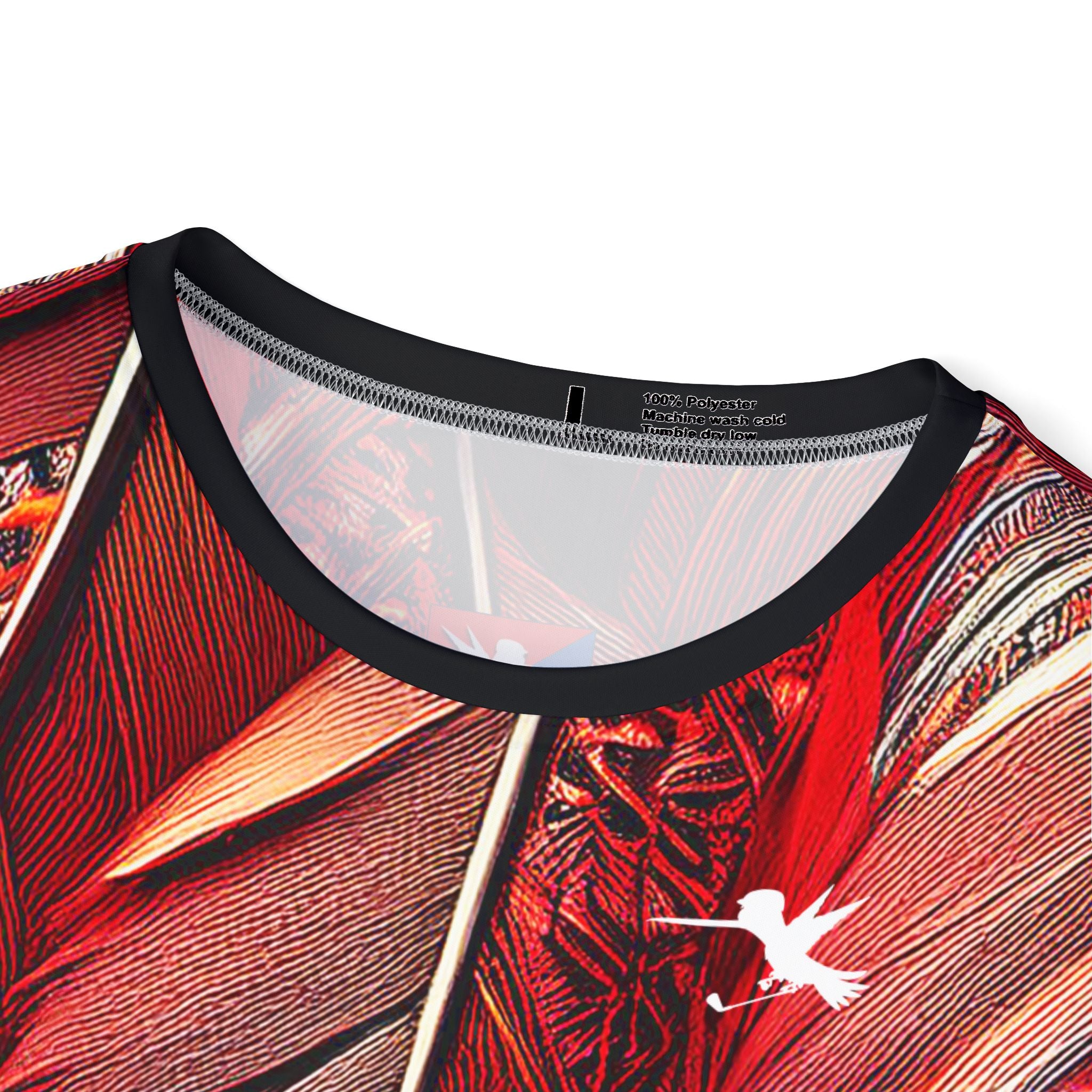 Red Tribal Feathers Sports Jersey