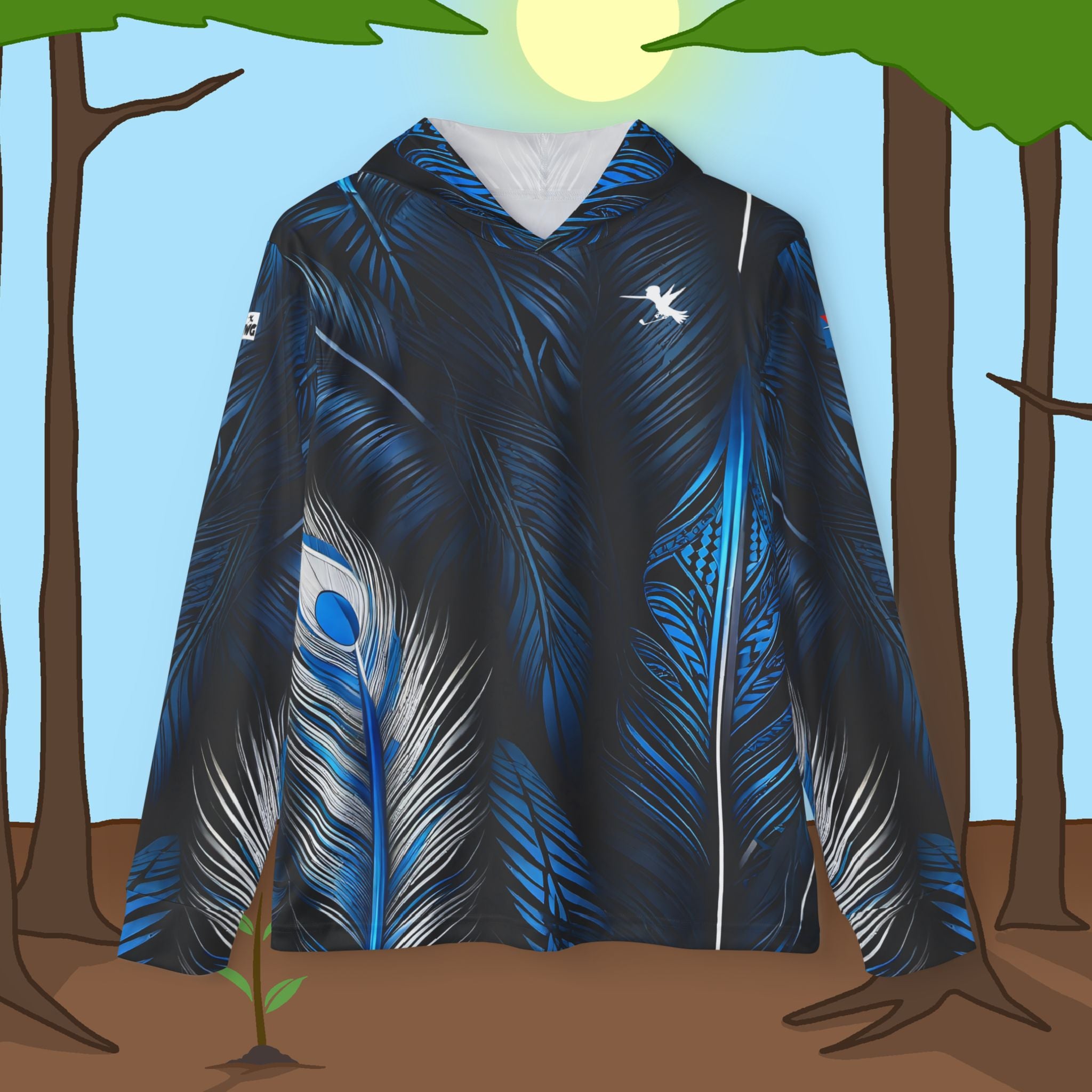 Tribal Feathers Golf  Warmup Sports Hoodie