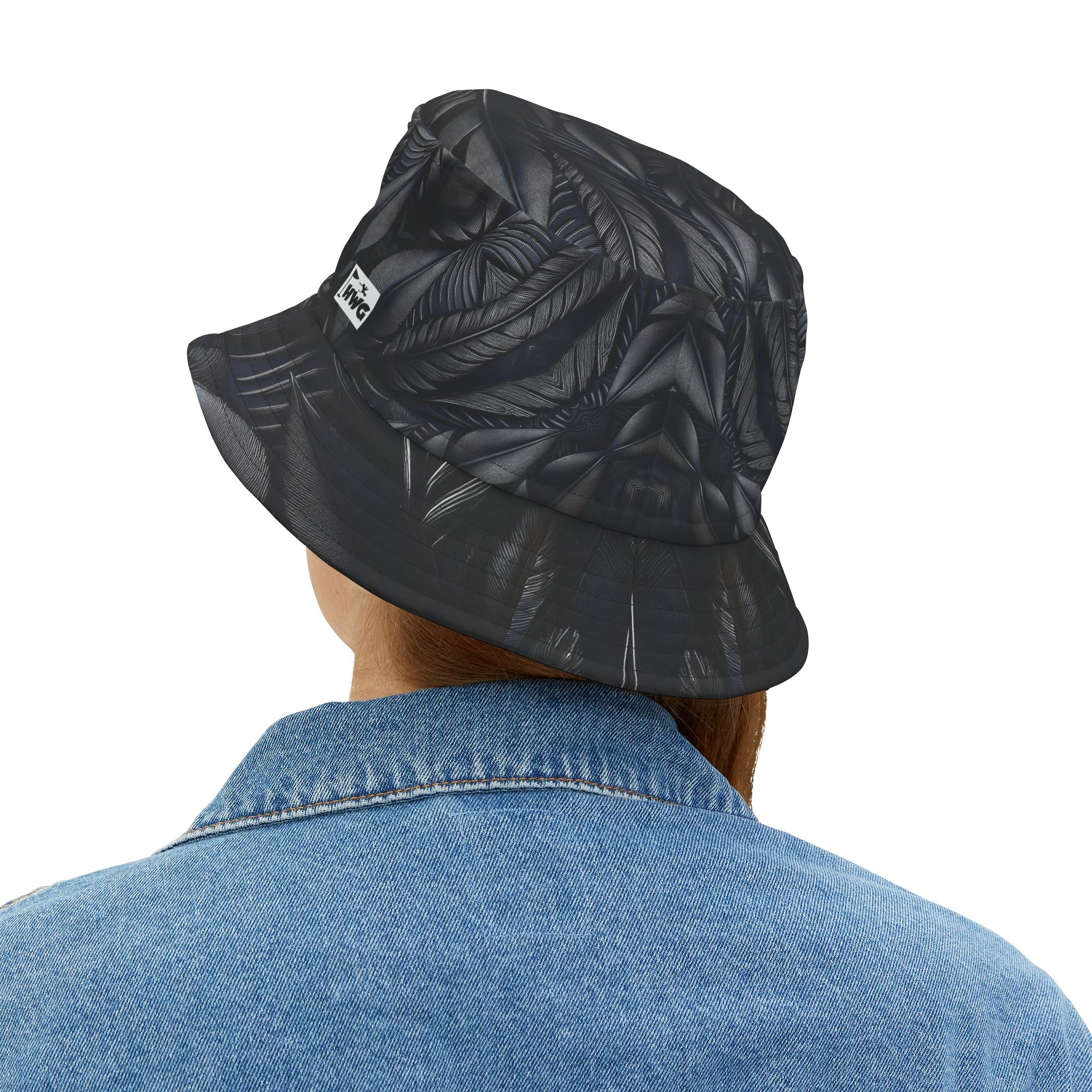 Black Tribal Feathers Golf Bucket Hat