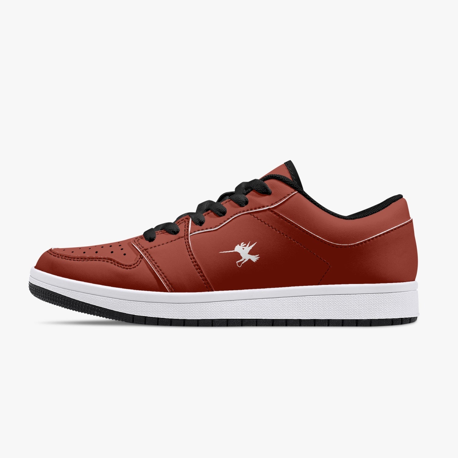 Red Nunchucks Low-Top Leather Sneakers