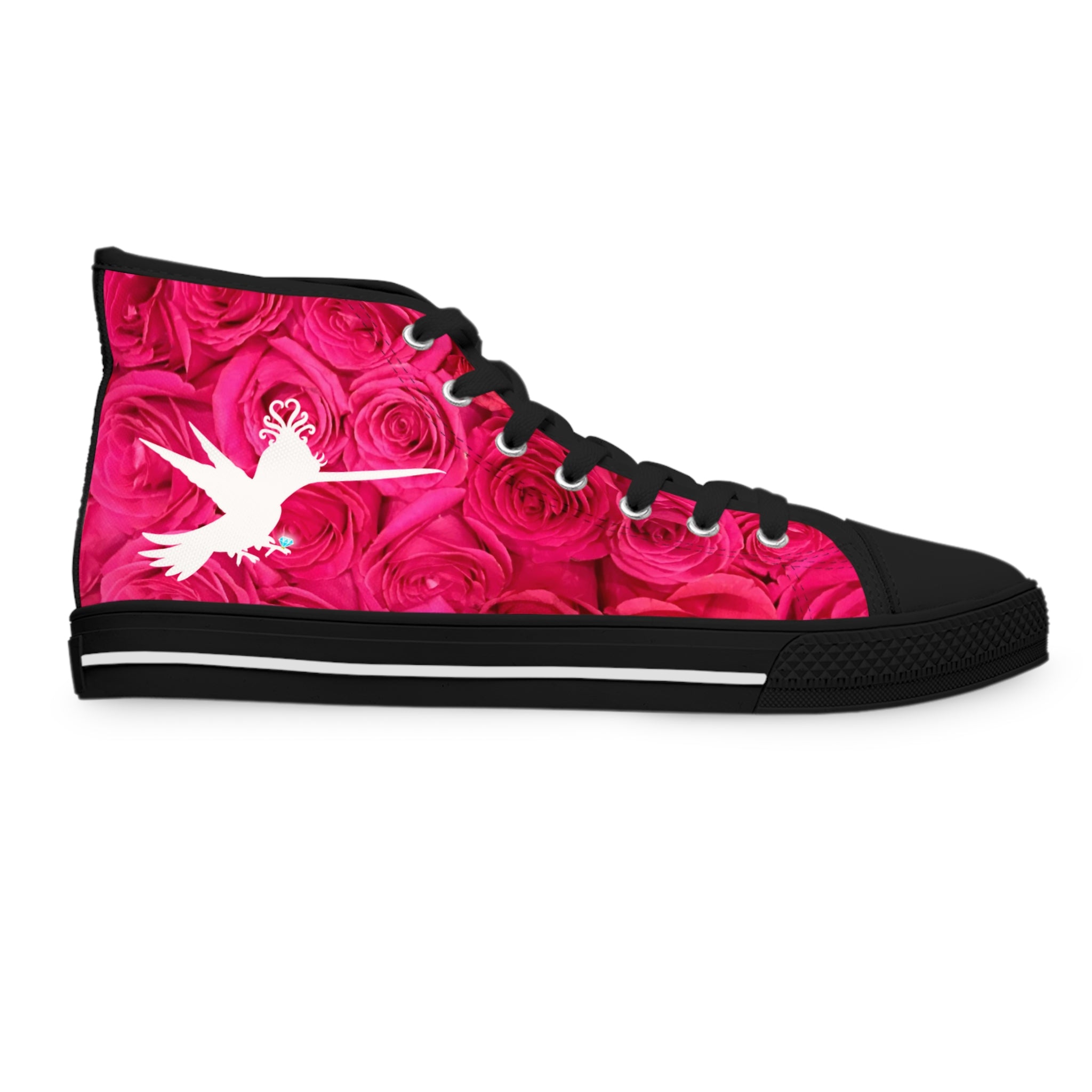 Diamond Ring Roses Women's High Top Sneakers