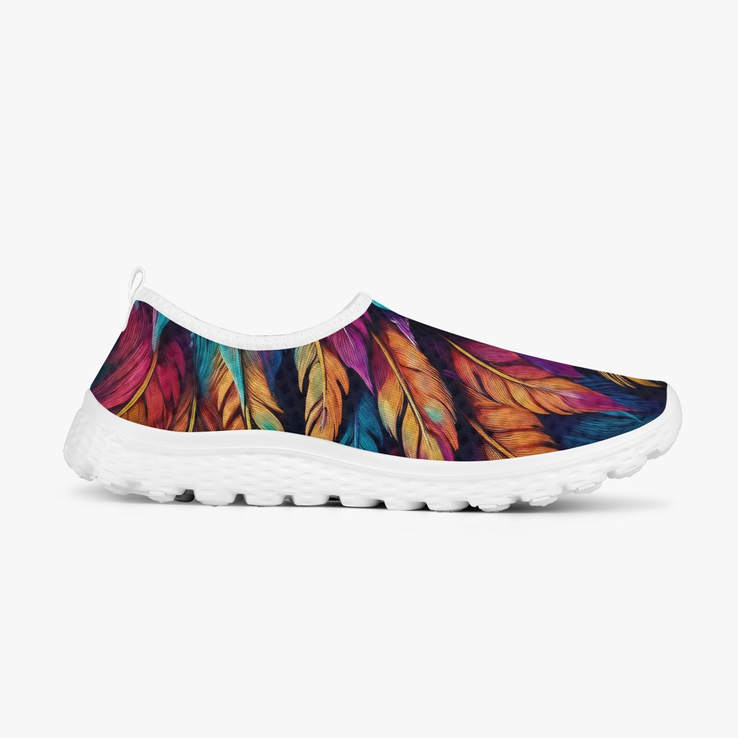 Colorful Feathers Women's Slip-On Mesh Running Shoes