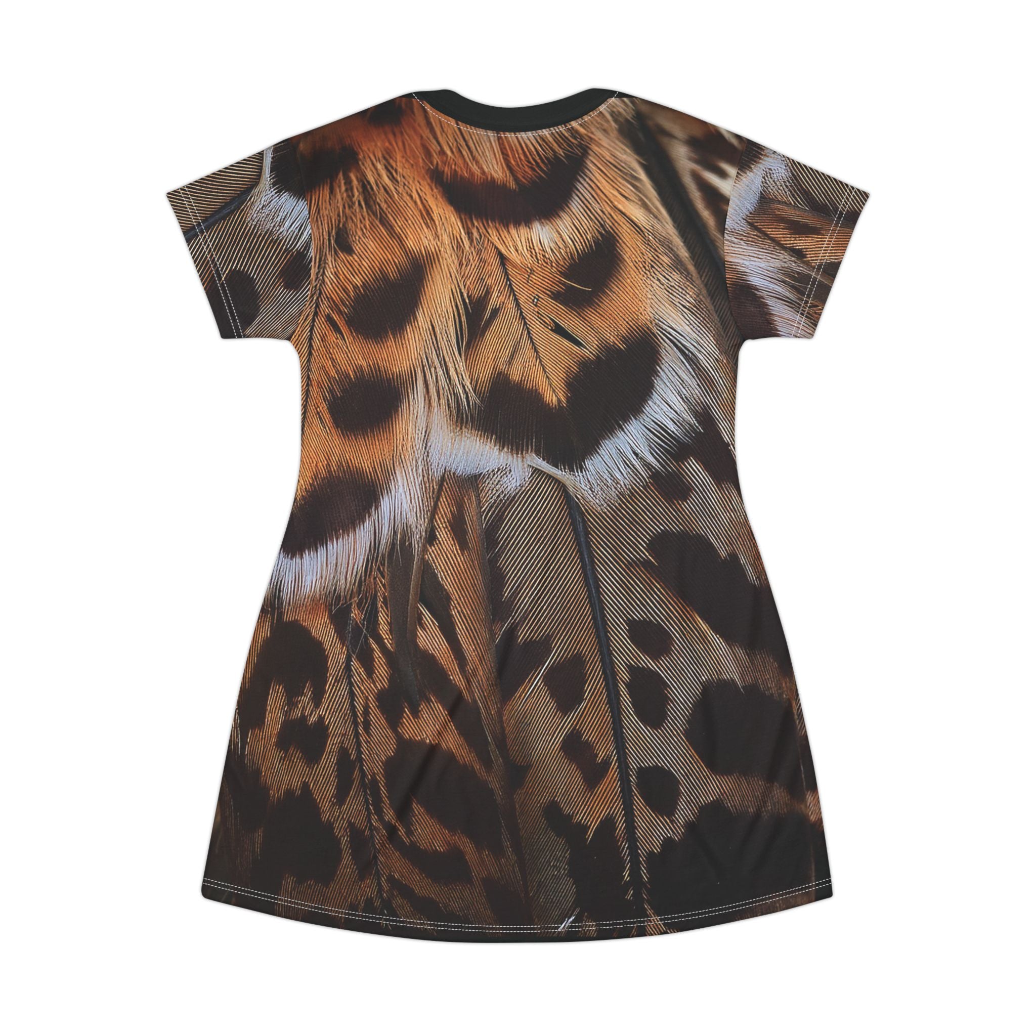 Spotted Feathers Diamond Ring T-Shirt Dress