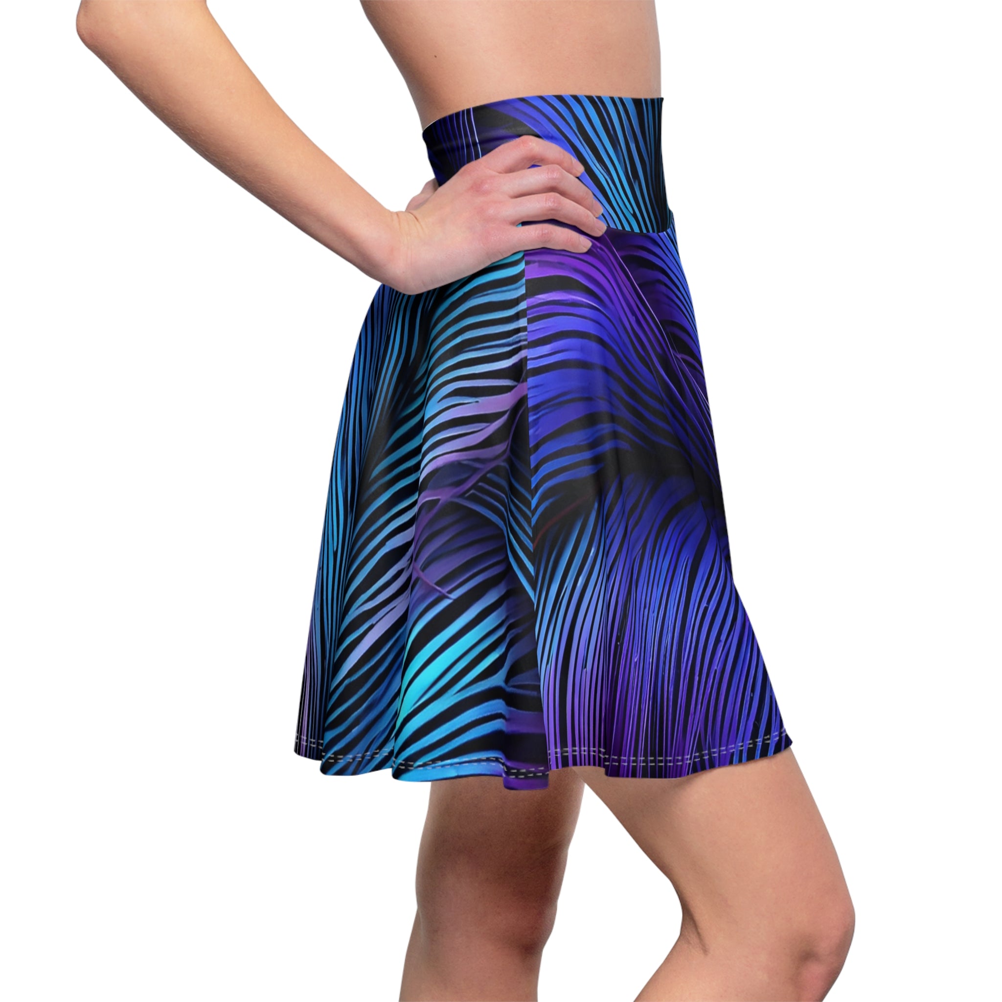 Purple Blue Feathers Skirt