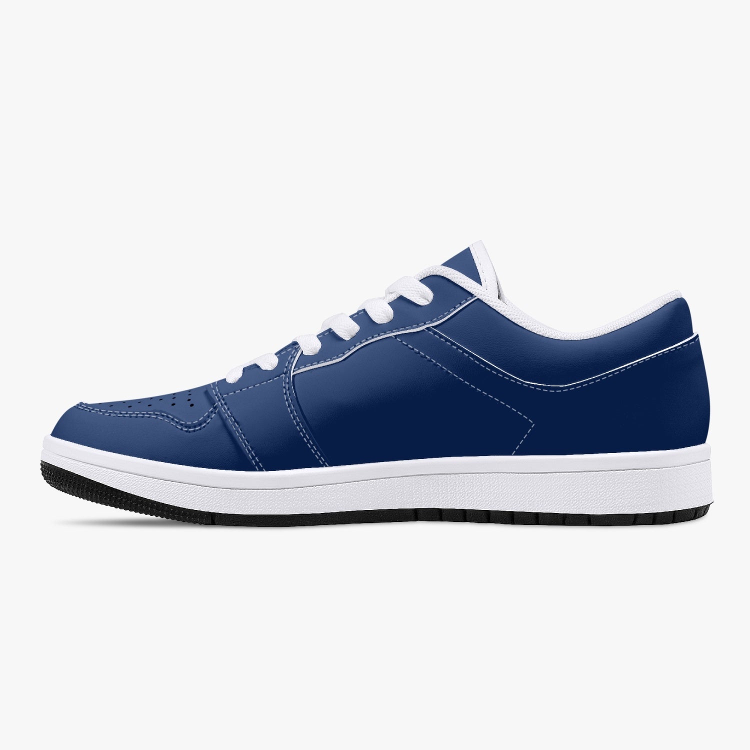 Blue Nunchucks Low-Top Leather Sneakers