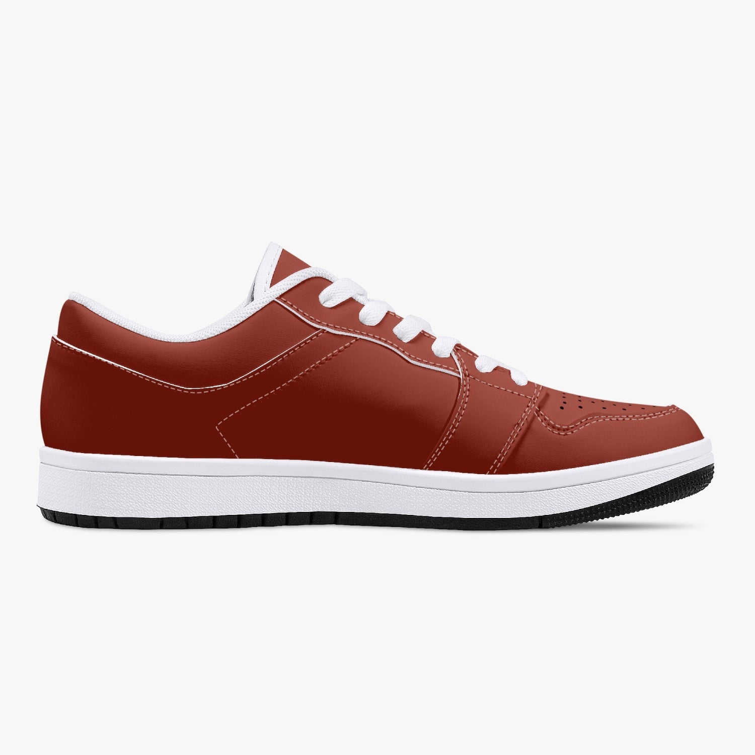 Red Nunchucks Low-Top Leather Sneakers