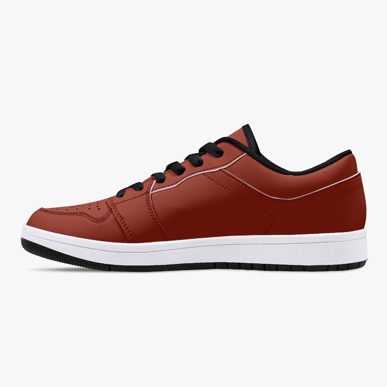 Red Nunchucks Low-Top Leather Sneakers