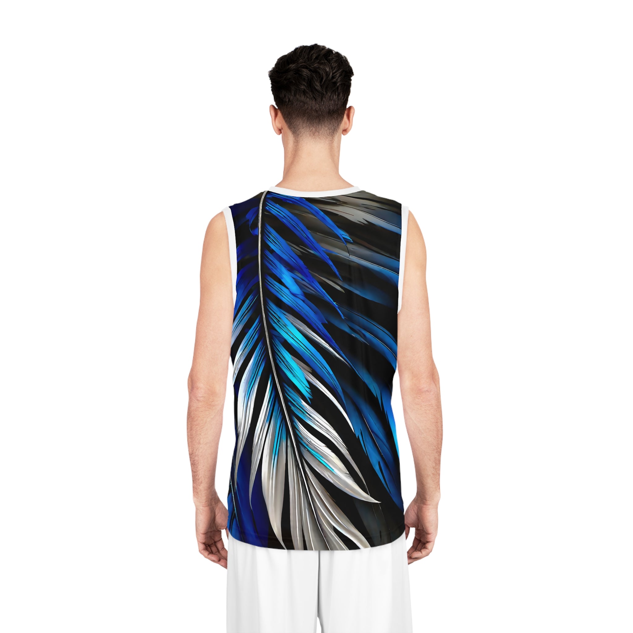 Blue White Feathers Golf Tank