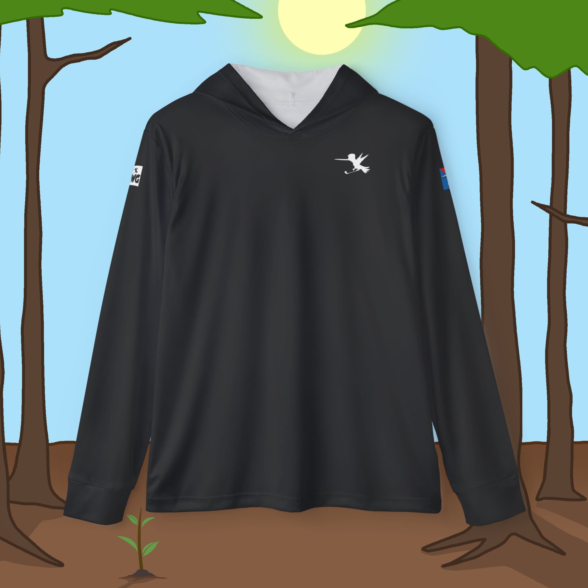 Golfer Black Sports Warmup Hoodie