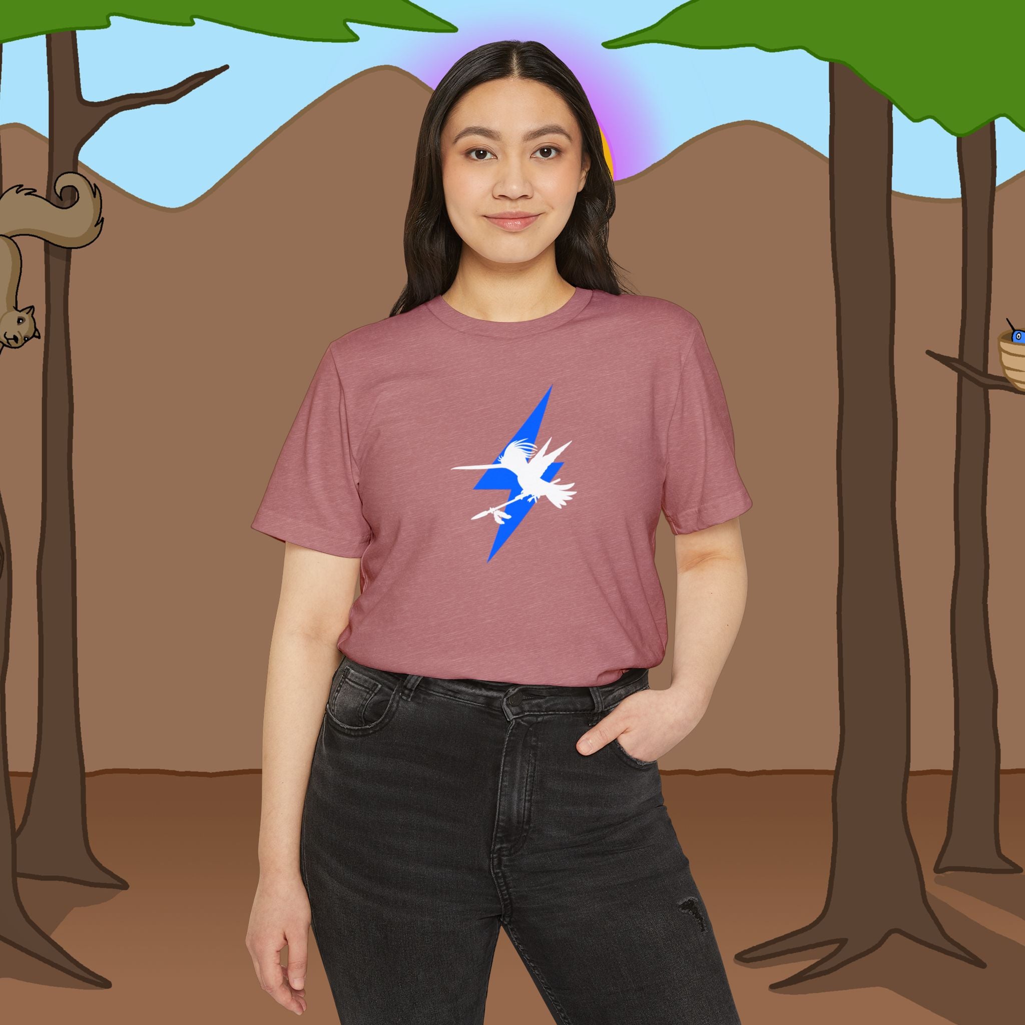 Lightening bolt Spear Recycled Organic Loose Fit T-Shirt