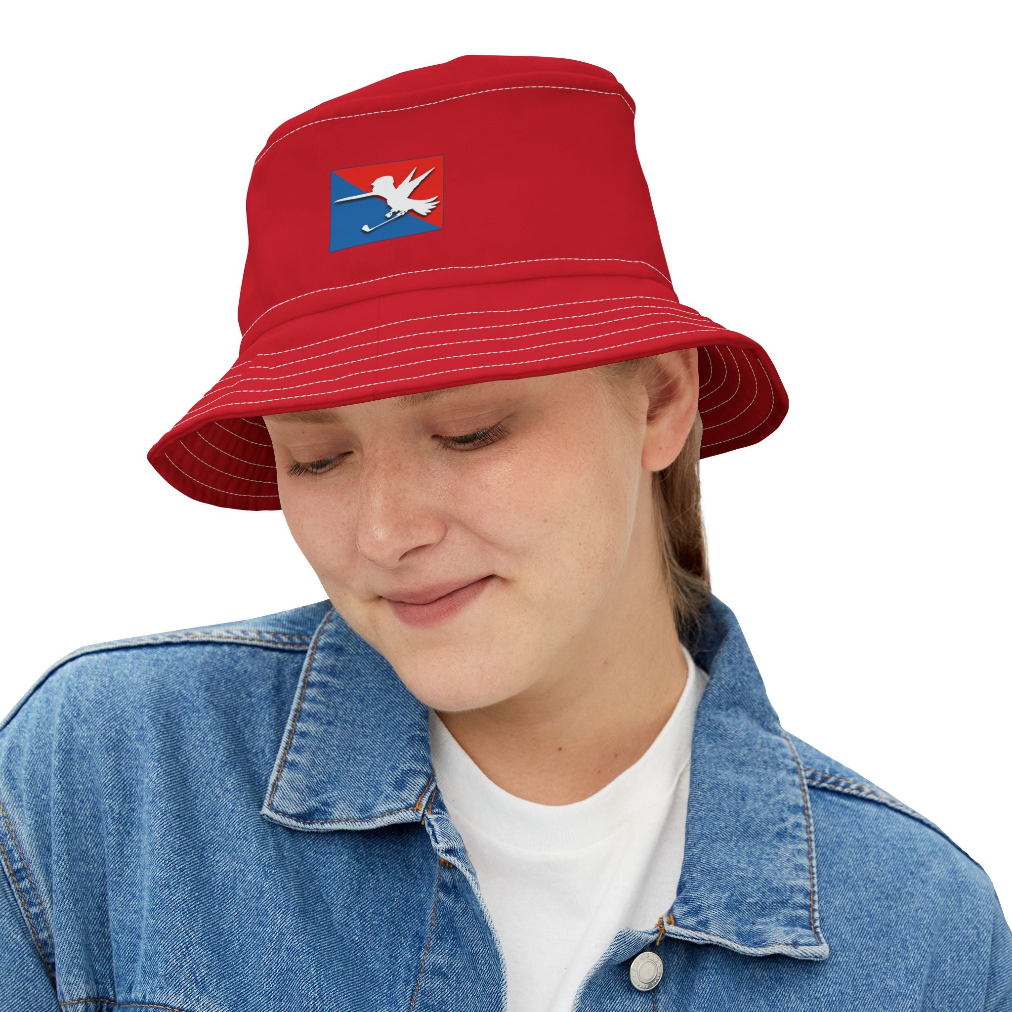 Red Golf Bucket Hat