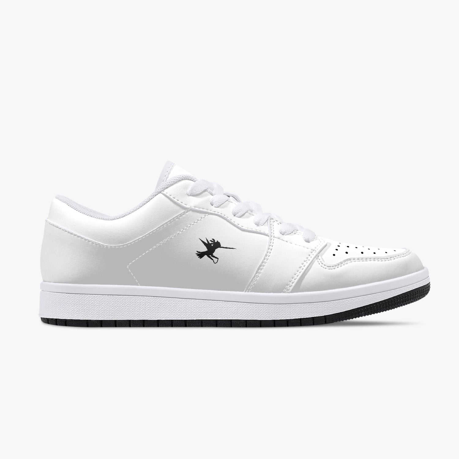 White Nunchucks Low-Top Leather Sneakers