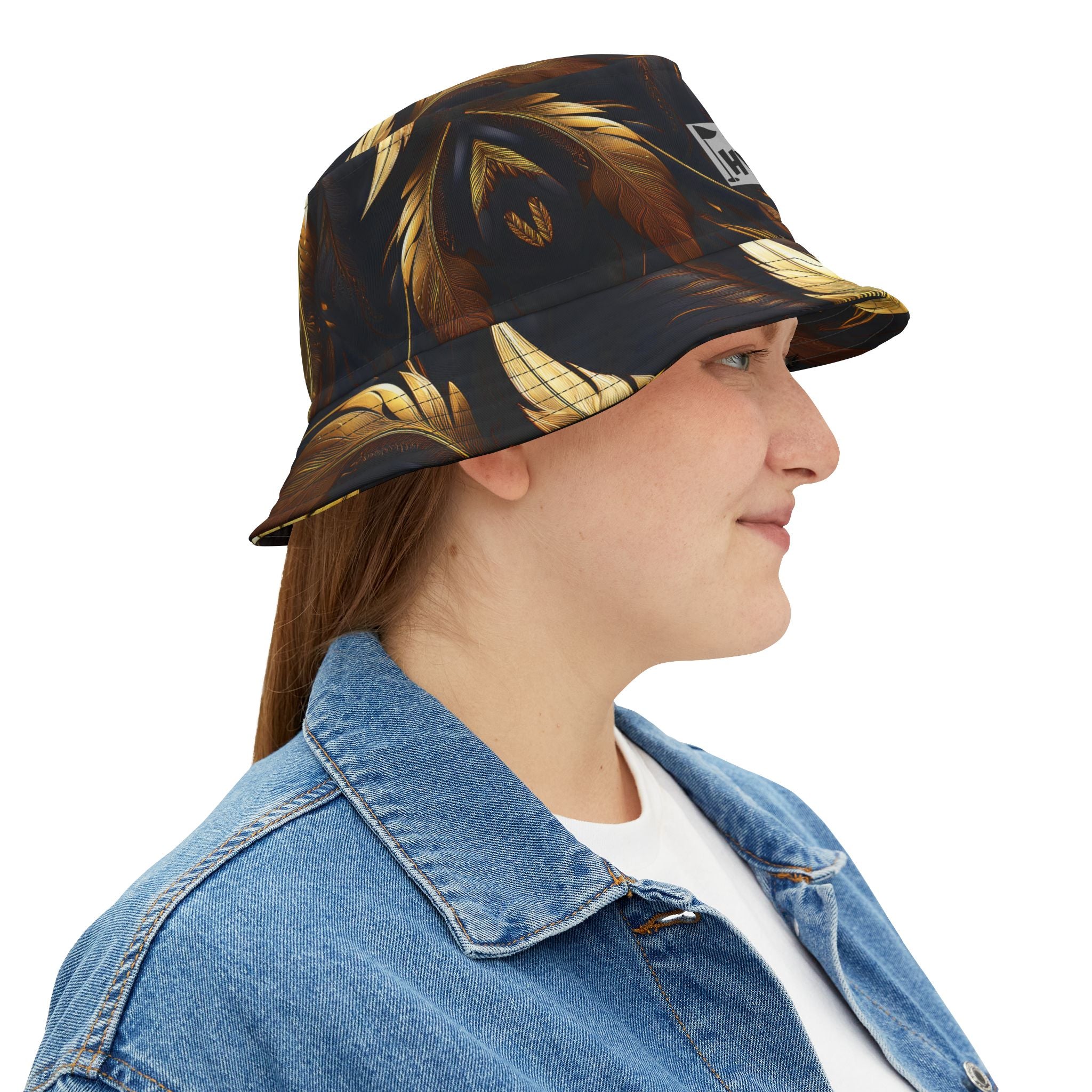 Golden Feathers Golf Bucket Hat