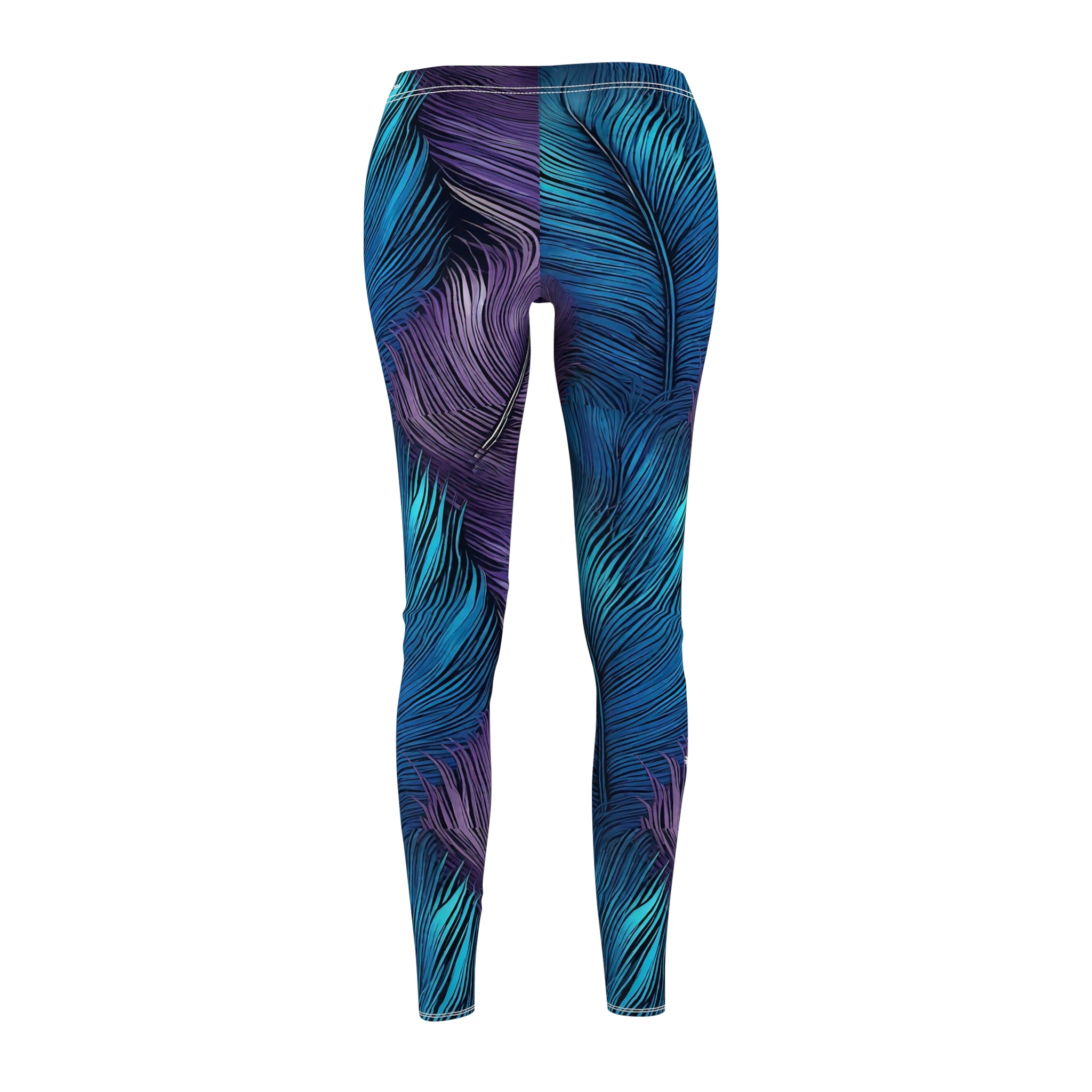 Purple Blue Plume Leggings