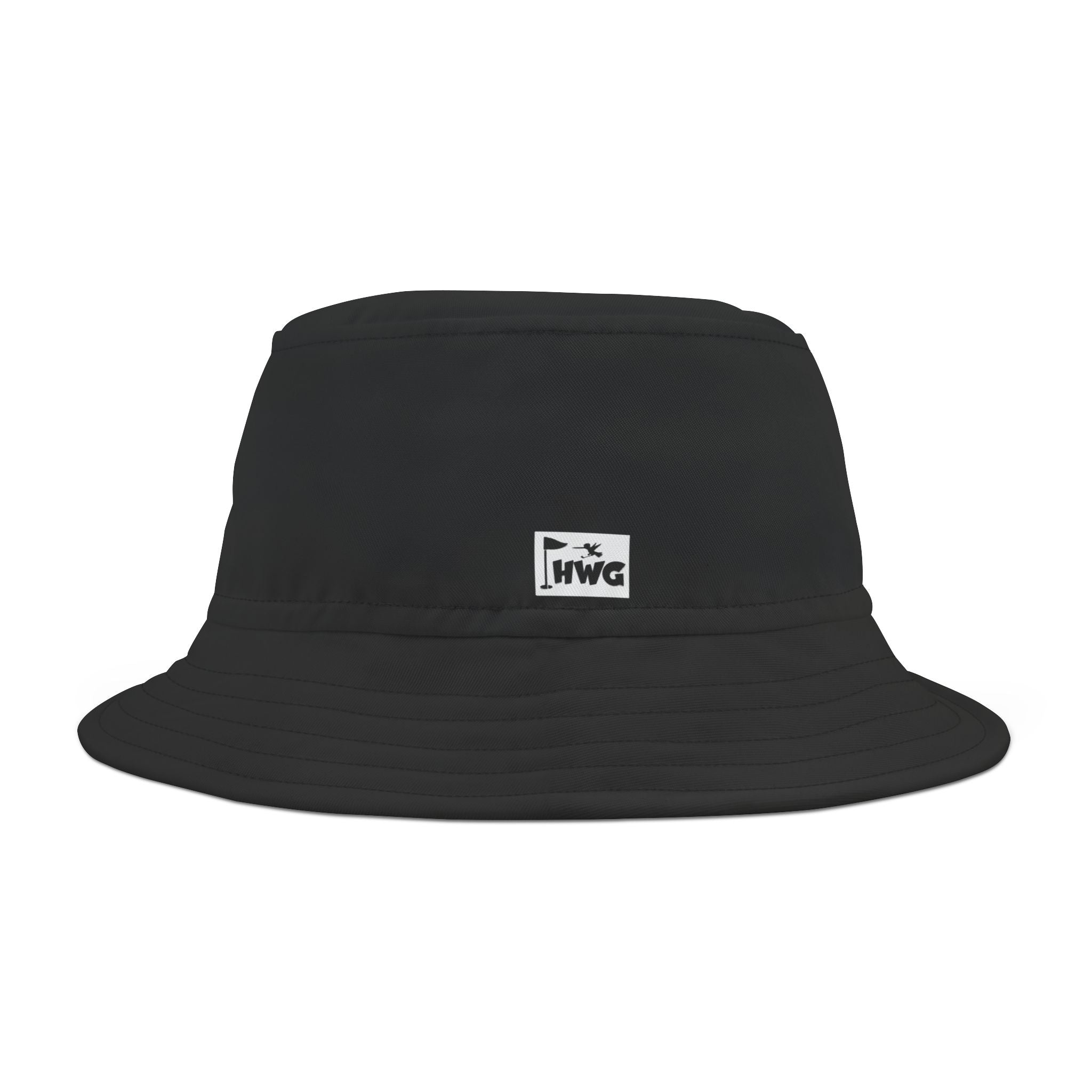 Black Golf Logo Bucket Hat