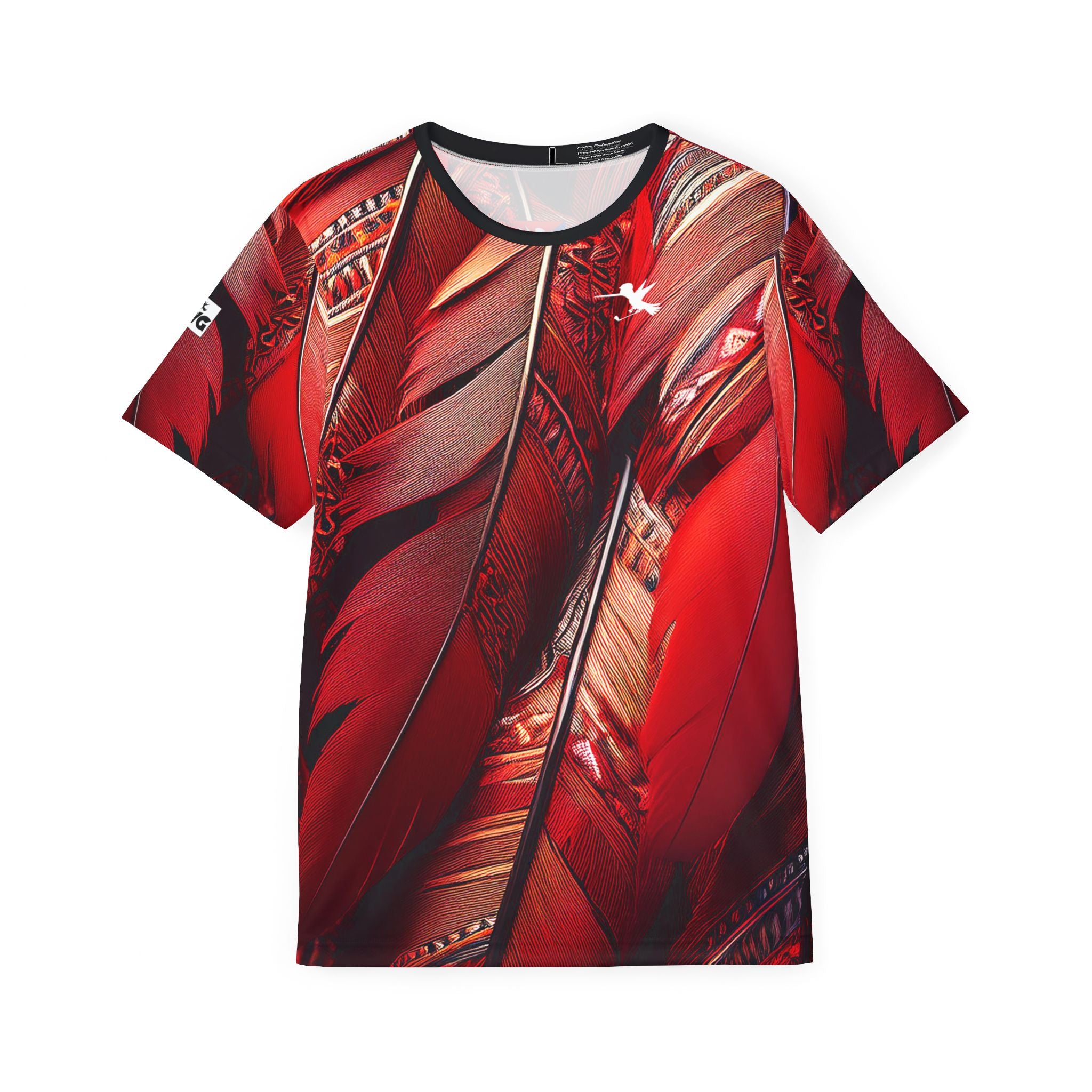 Red Tribal Feathers Sports Jersey