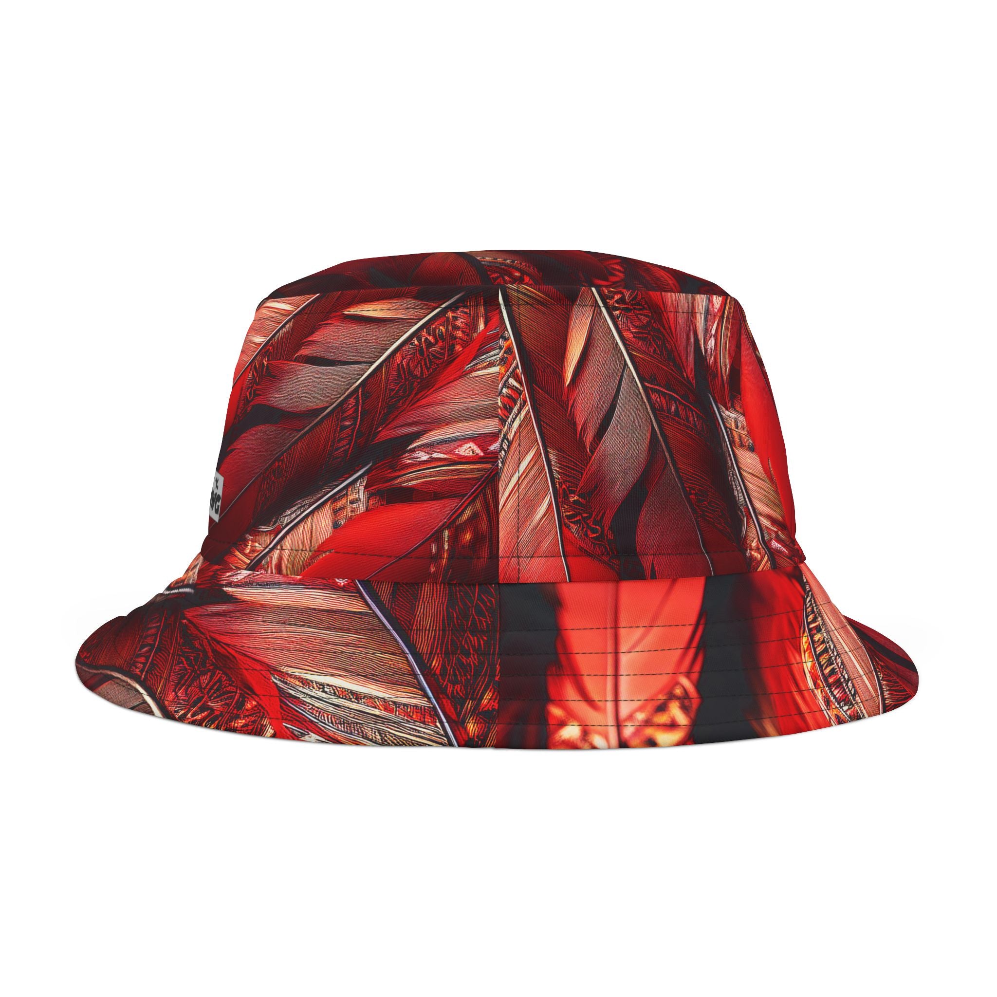 Red Tribal Feathers Golf Bucket Hat