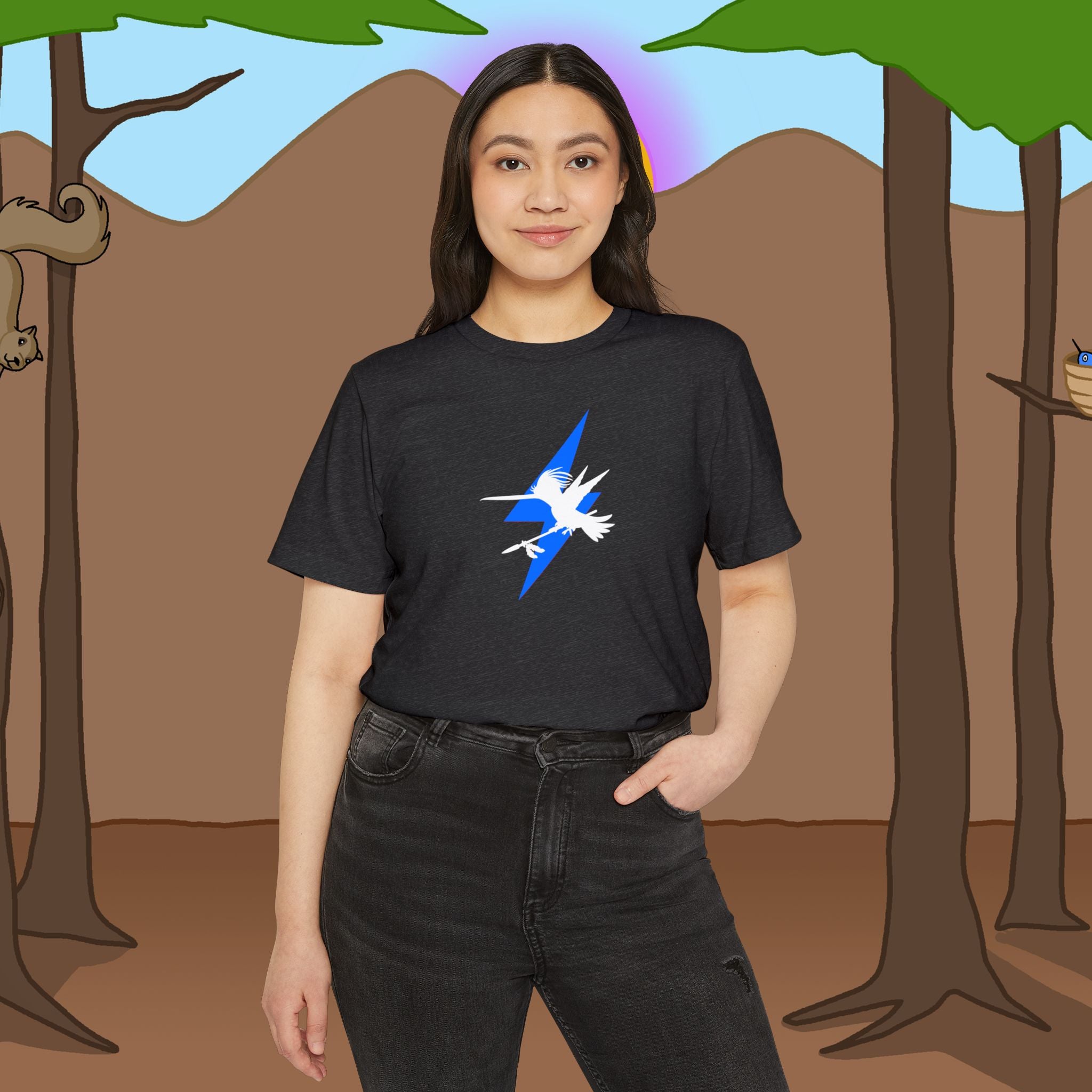 Lightening bolt Spear Recycled Organic Loose Fit T-Shirt